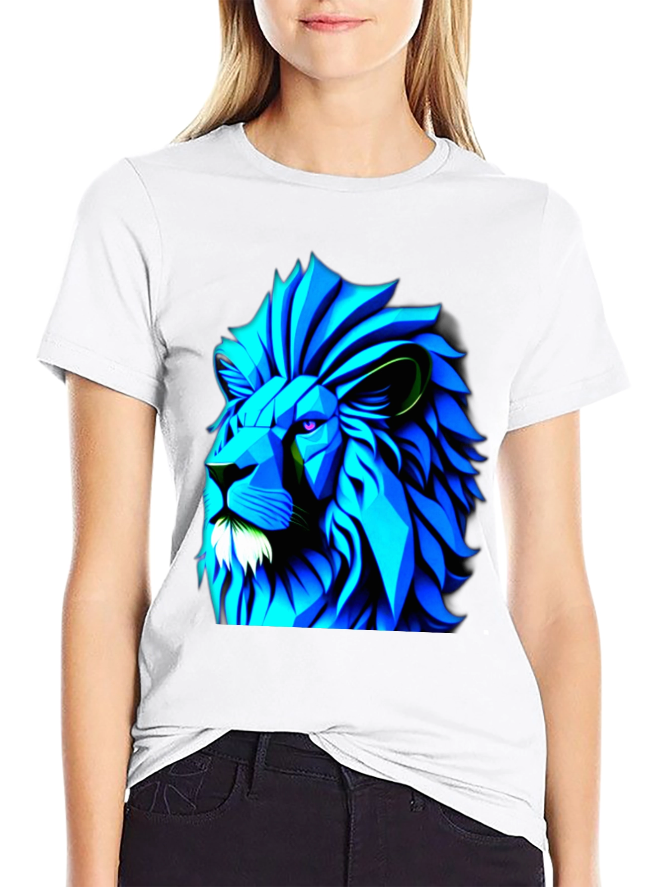 Geometric Lion Graphic Tee