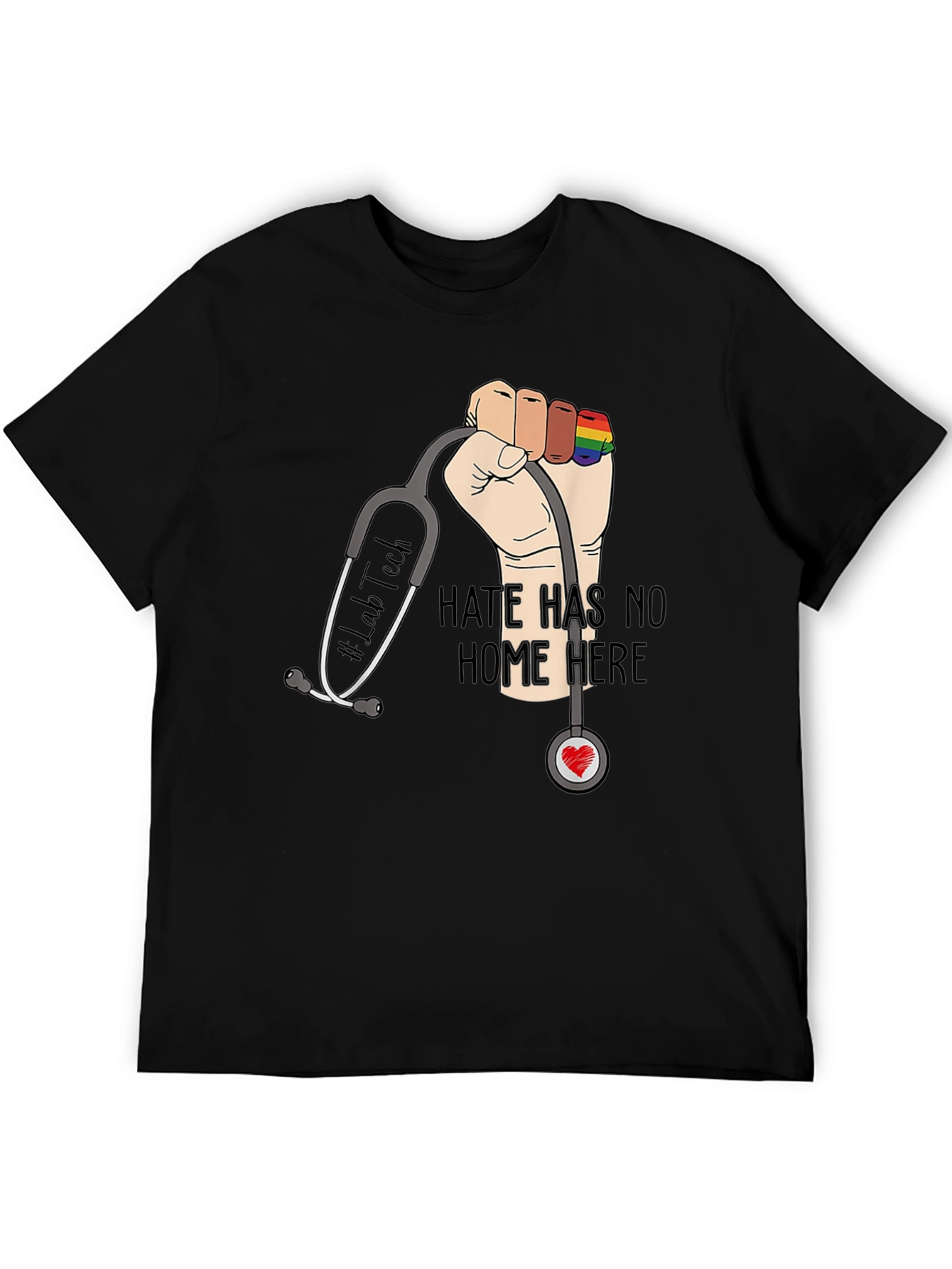 Lab Tech Pride T-Shirt: Hate Has No Home Here
