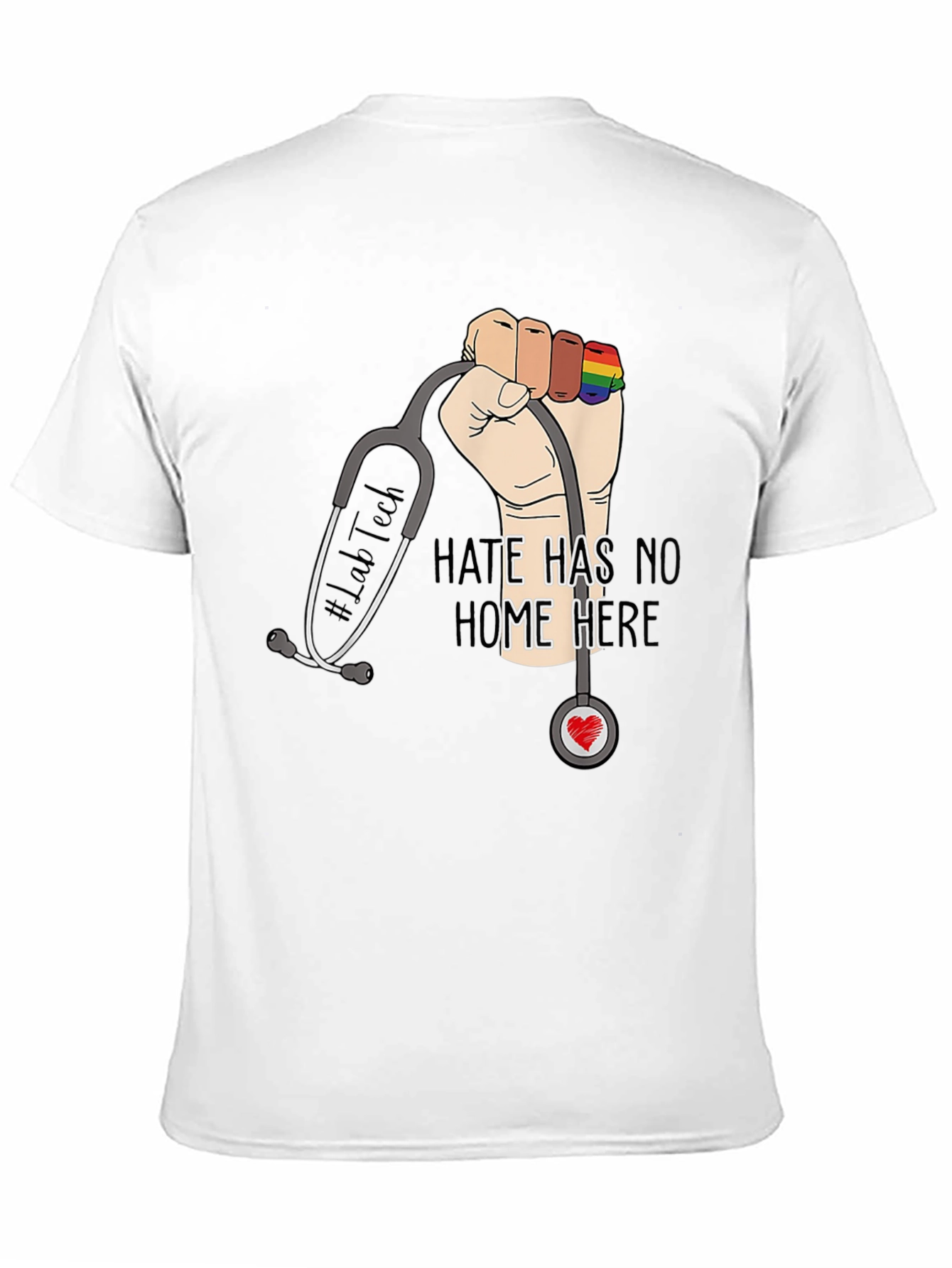 Lab Tech Pride T-Shirt: Hate Has No Home Here