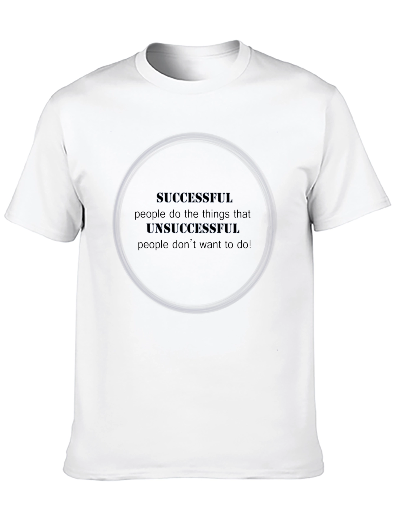 Motivational Quote Black T-Shirt - Success