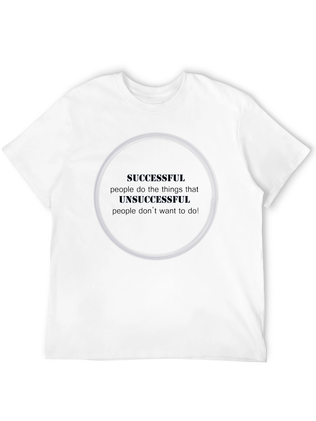 Motivational Quote Black T-Shirt - Success