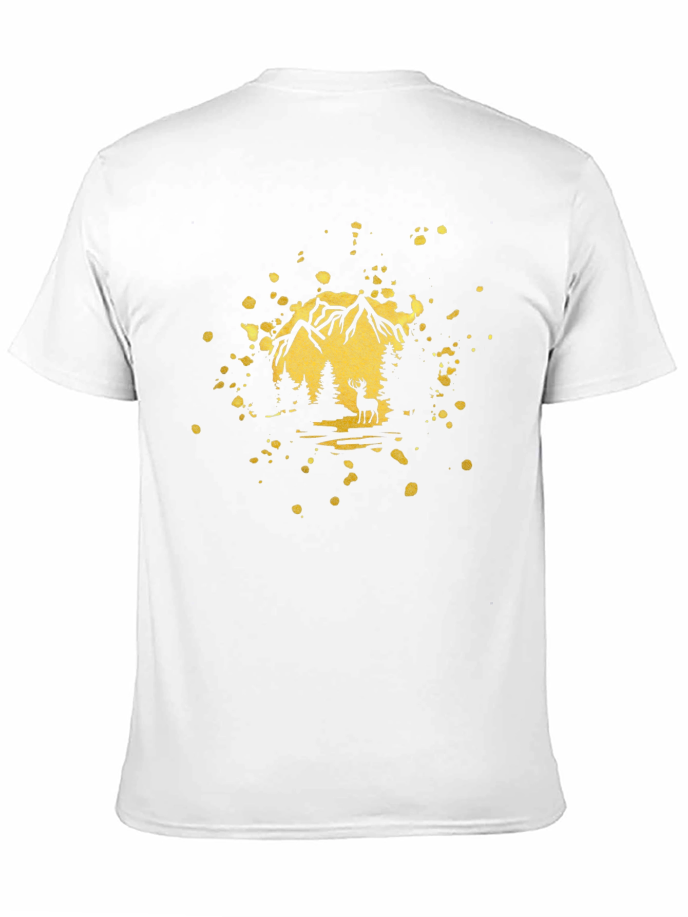 Mountain Deer Graphic Tee - Black
