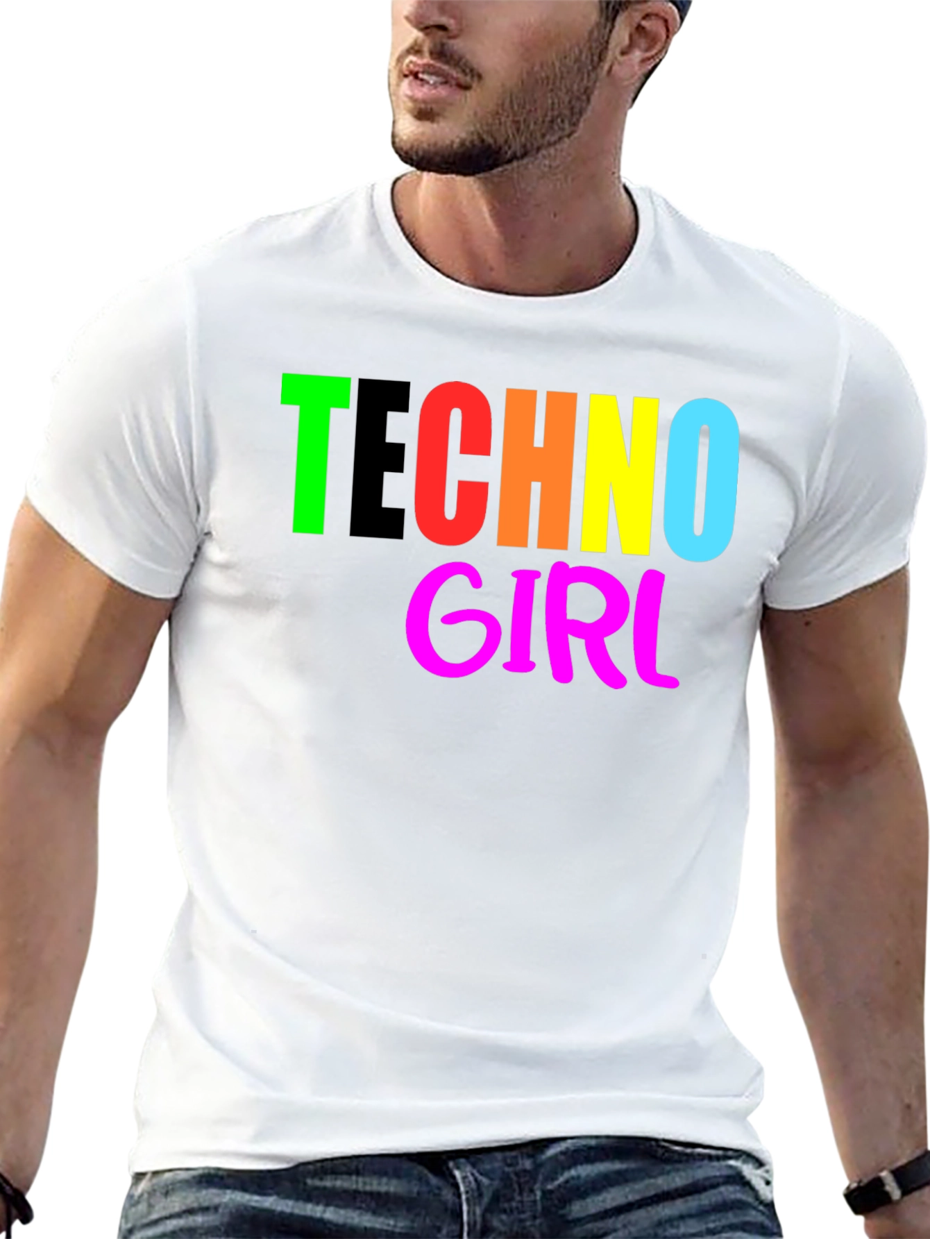 Techno Girl T-Shirt - Bold Graphic Tee