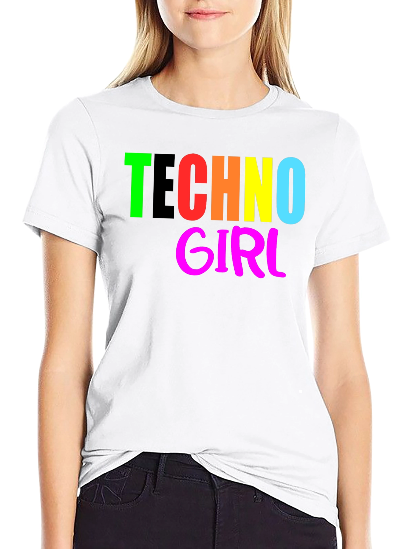 Techno Girl T-Shirt - Bold Graphic Tee