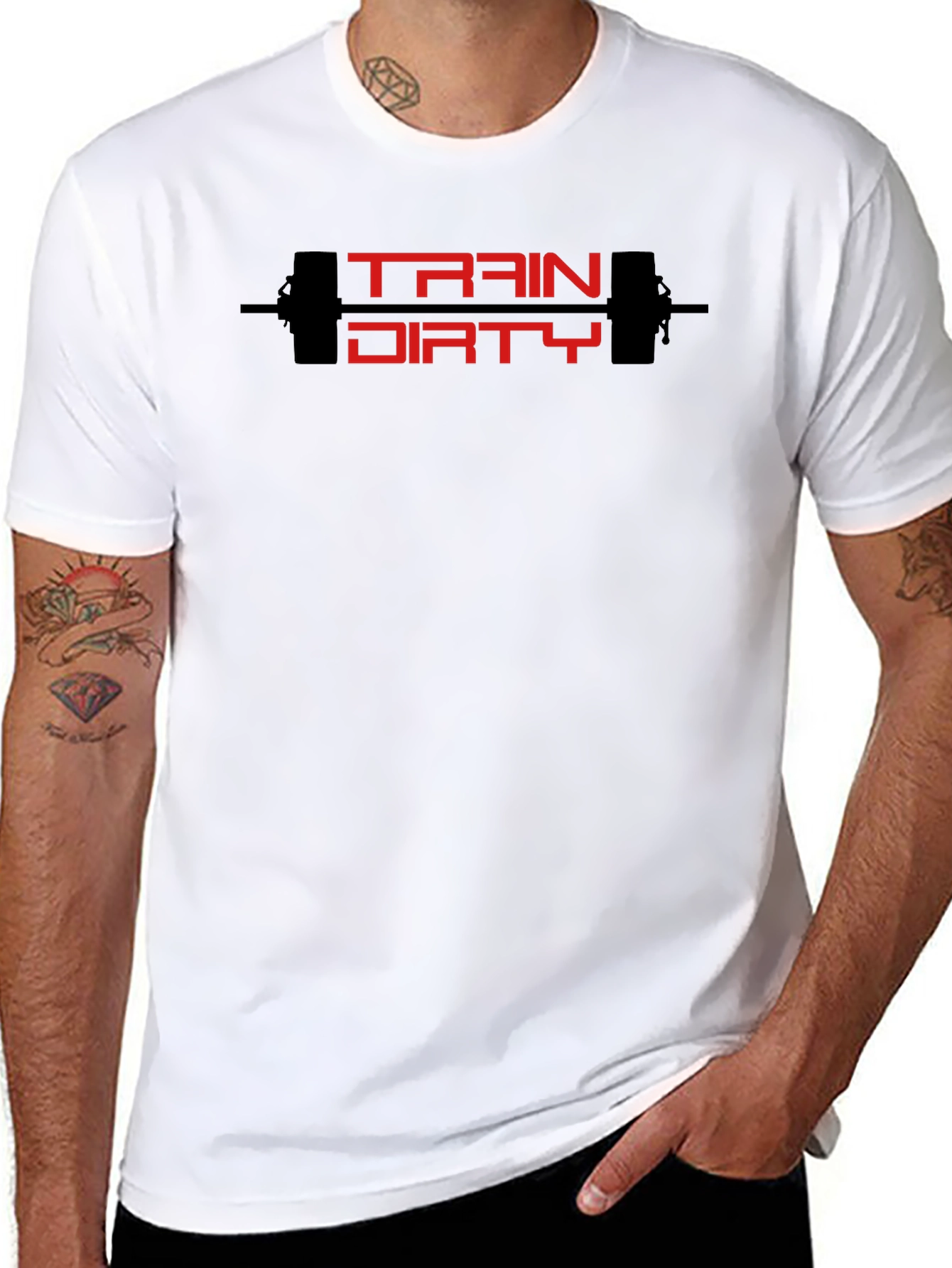 Train Dirty T-Shirt - Fitness Workout Graphic Tee