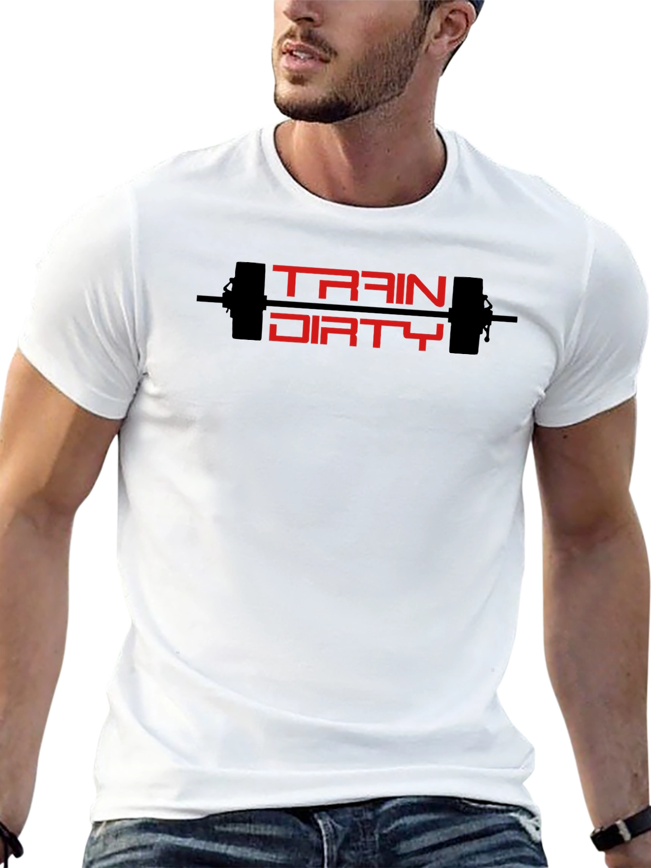 Train Dirty T-Shirt - Fitness Workout Graphic Tee