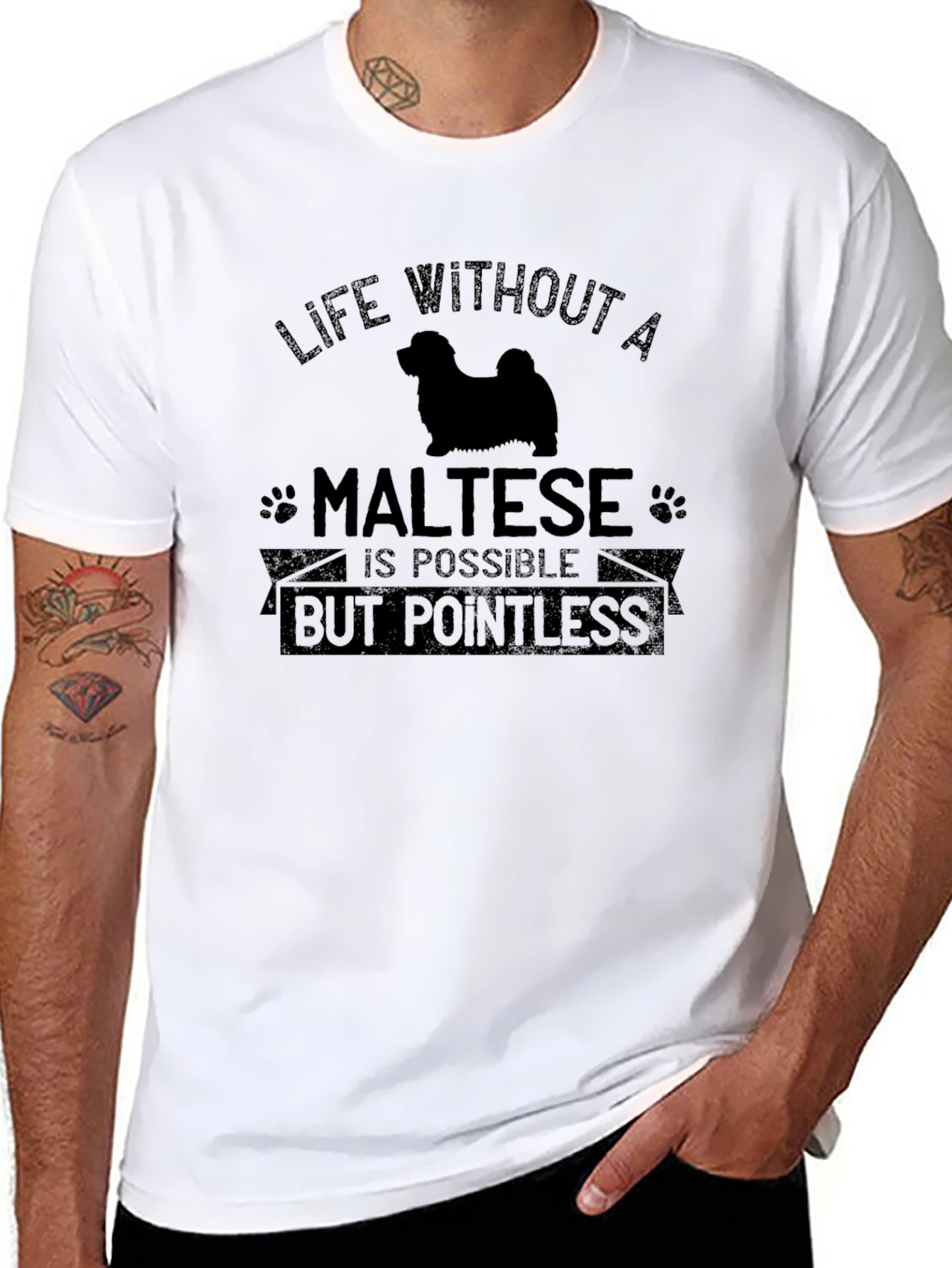 Life Without a Maltese T-Shirt