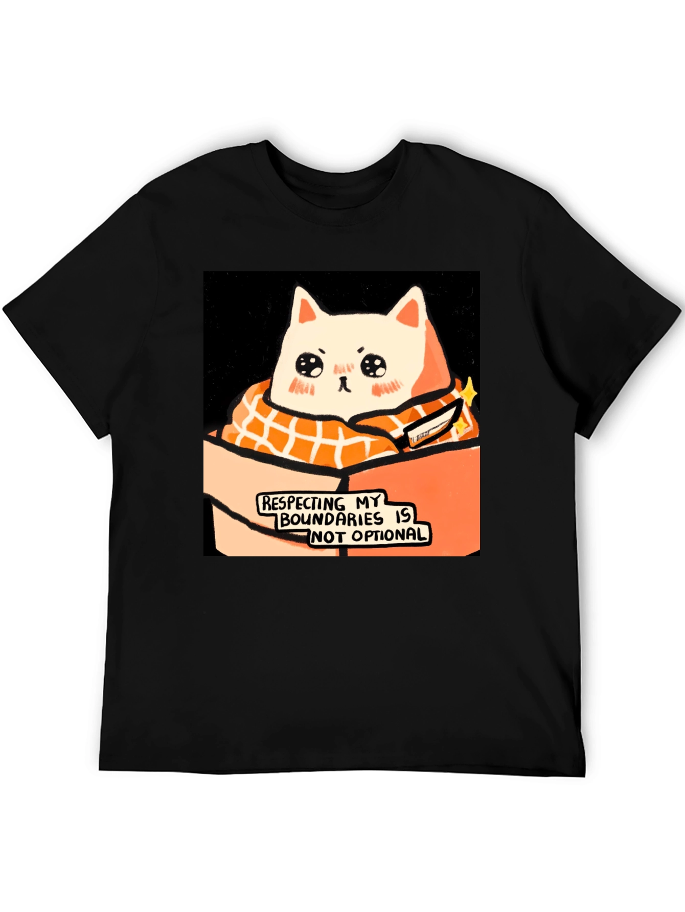 Respect Boundaries Cat T-Shirt