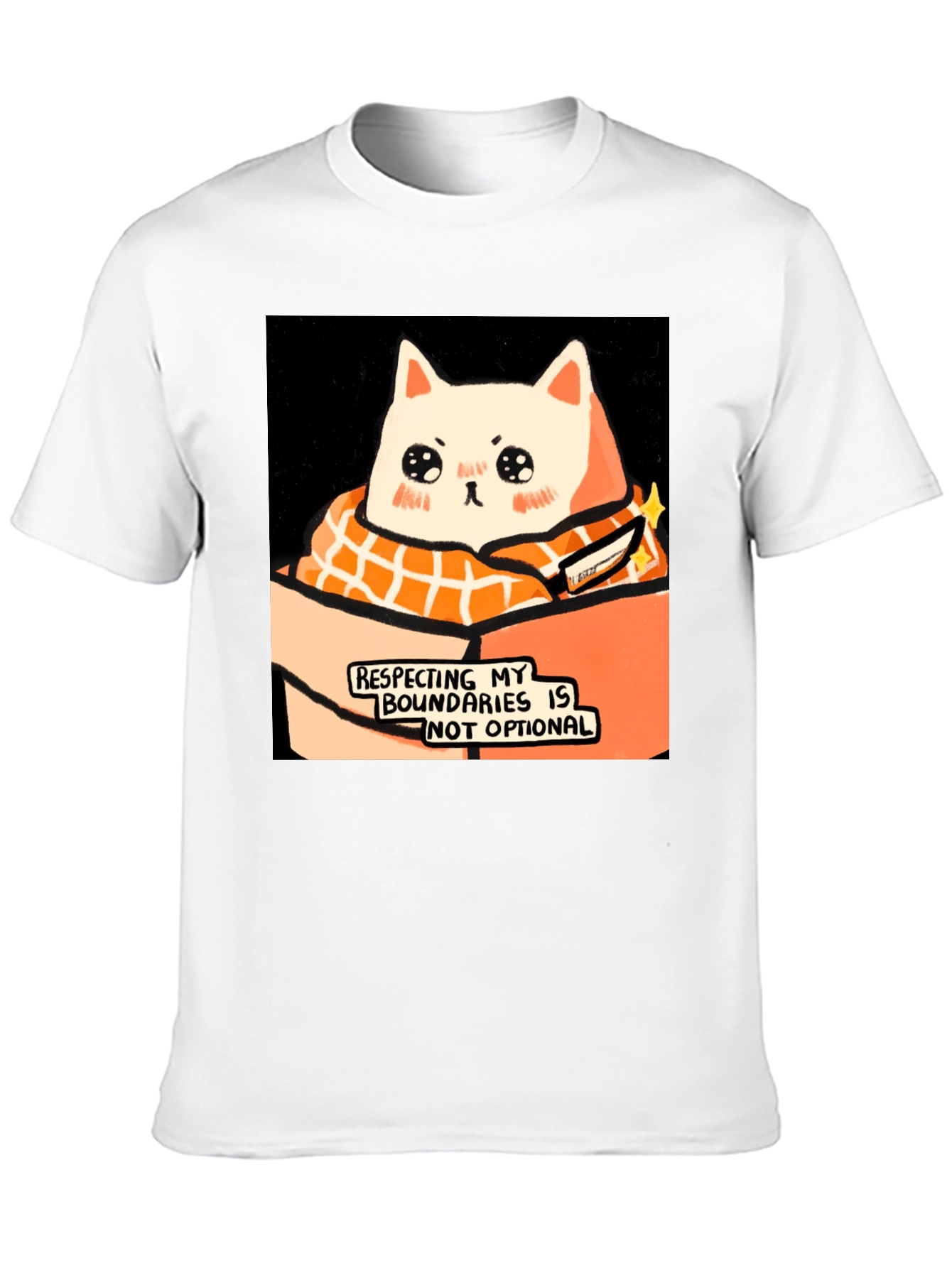 Respect Boundaries Cat T-Shirt