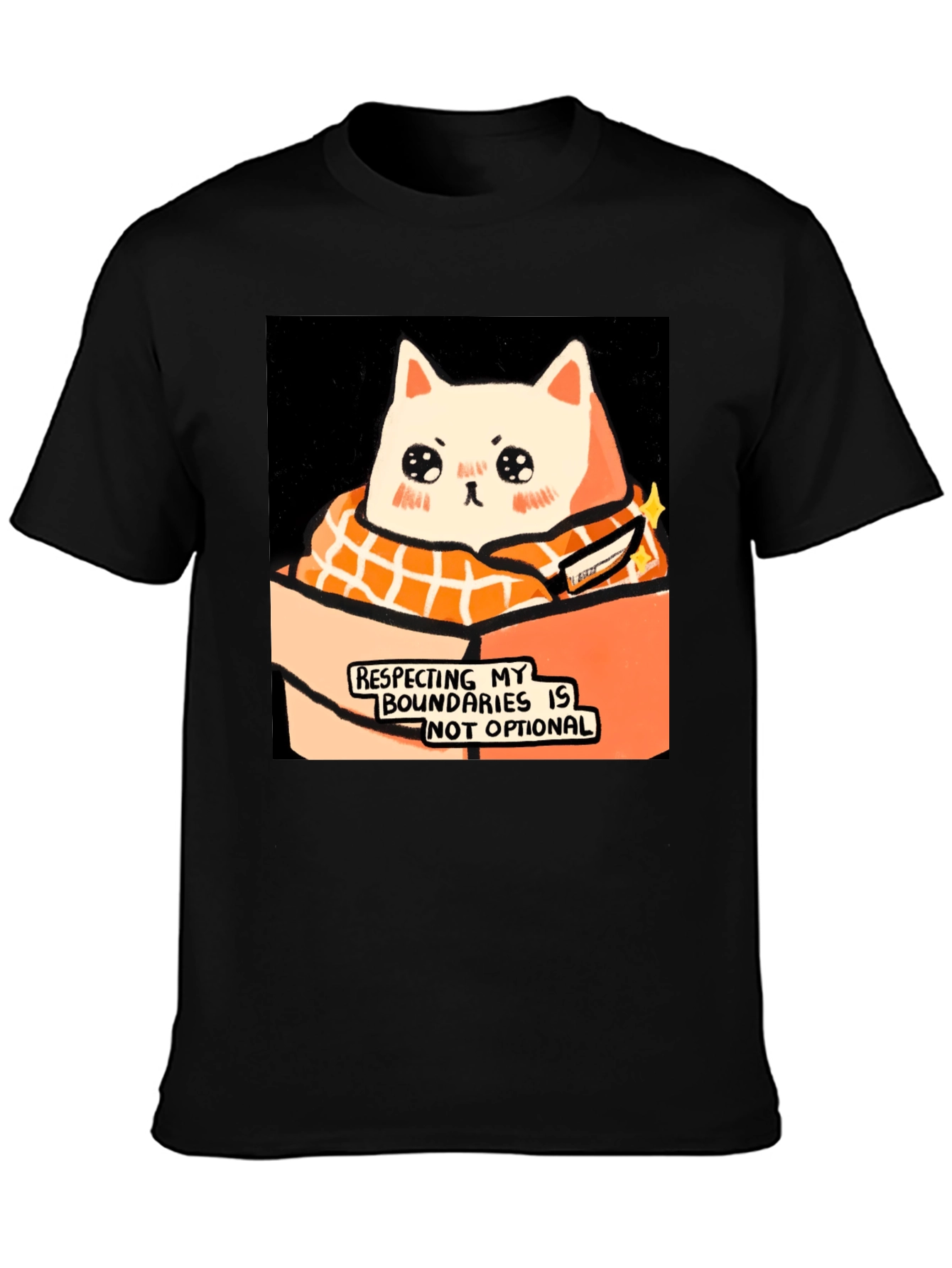 Respect Boundaries Cat T-Shirt