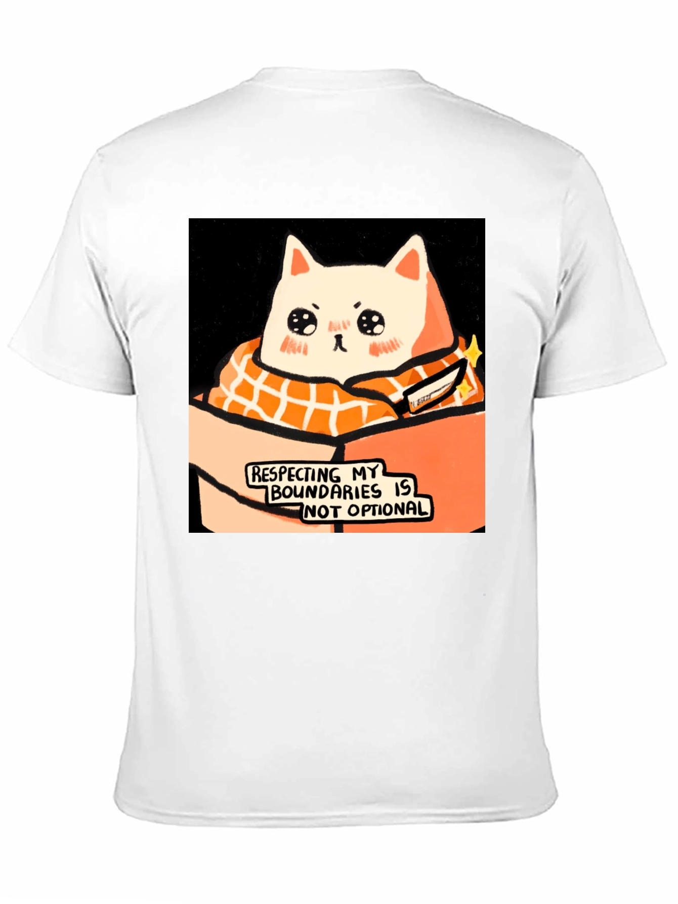Respect Boundaries Cat T-Shirt
