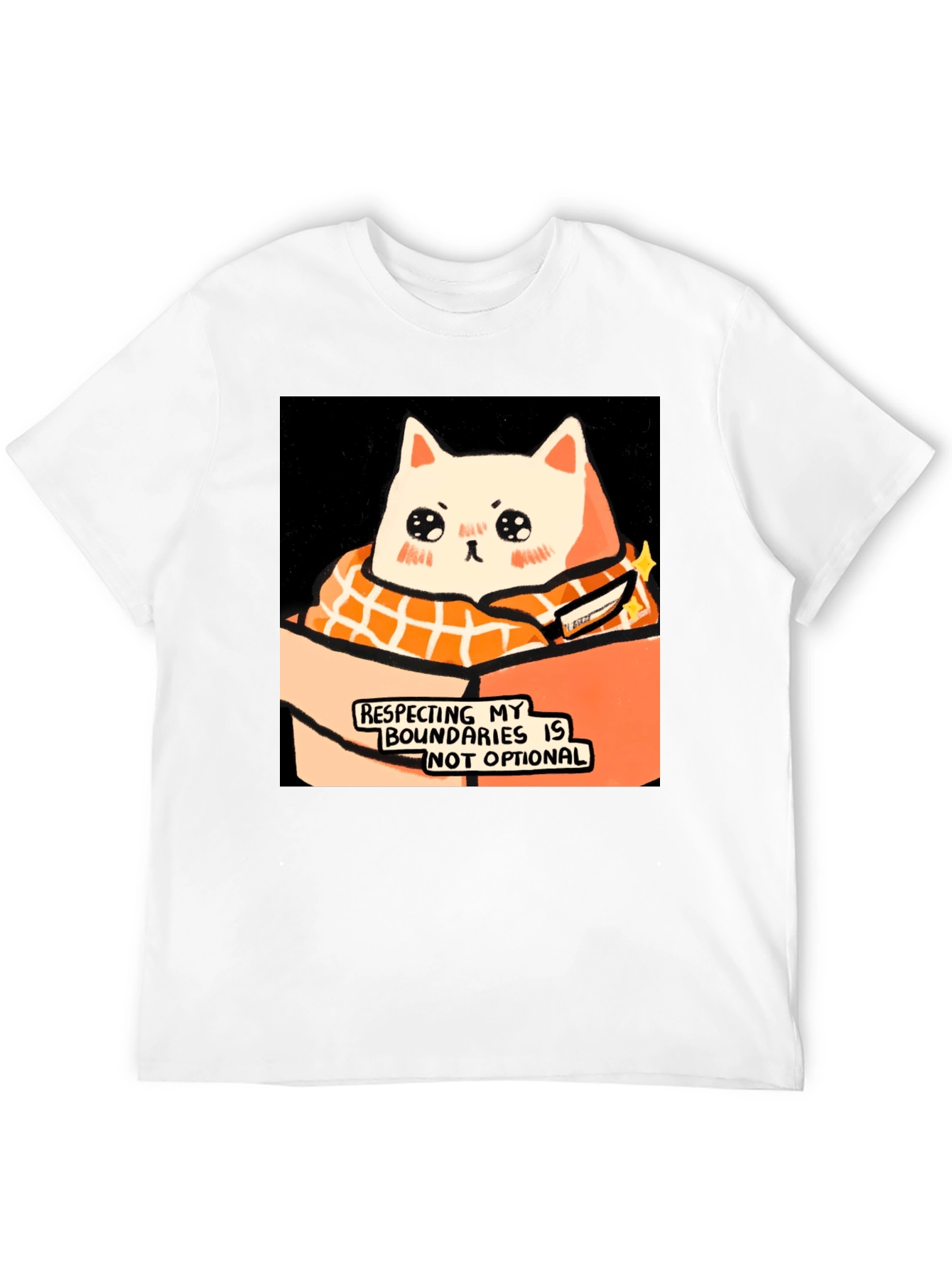 Respect Boundaries Cat T-Shirt