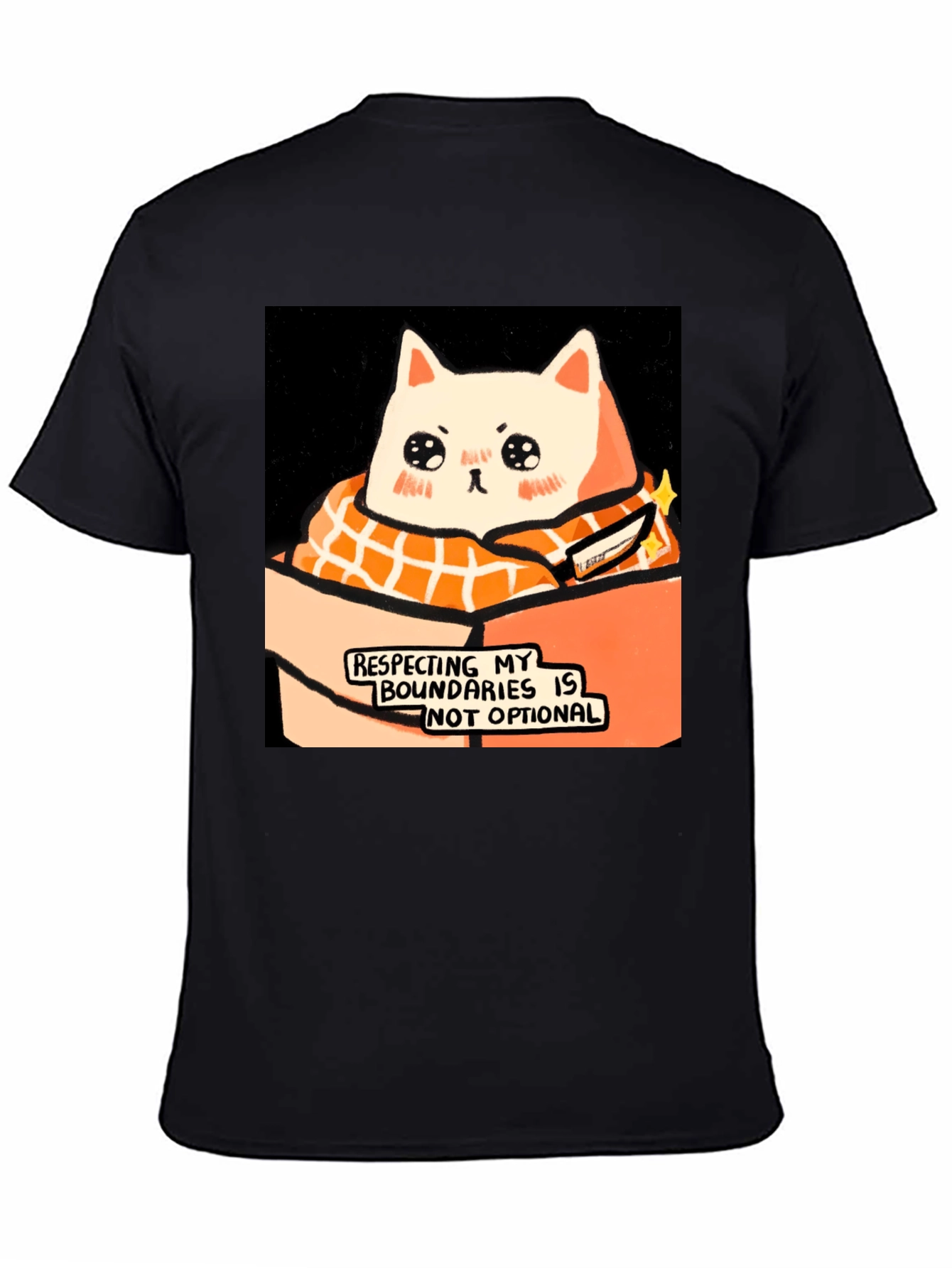 Respect Boundaries Cat T-Shirt