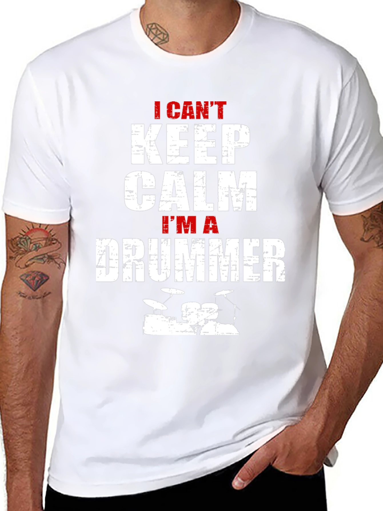 I Cant Keep Calm Im A Drummer T-Shirt