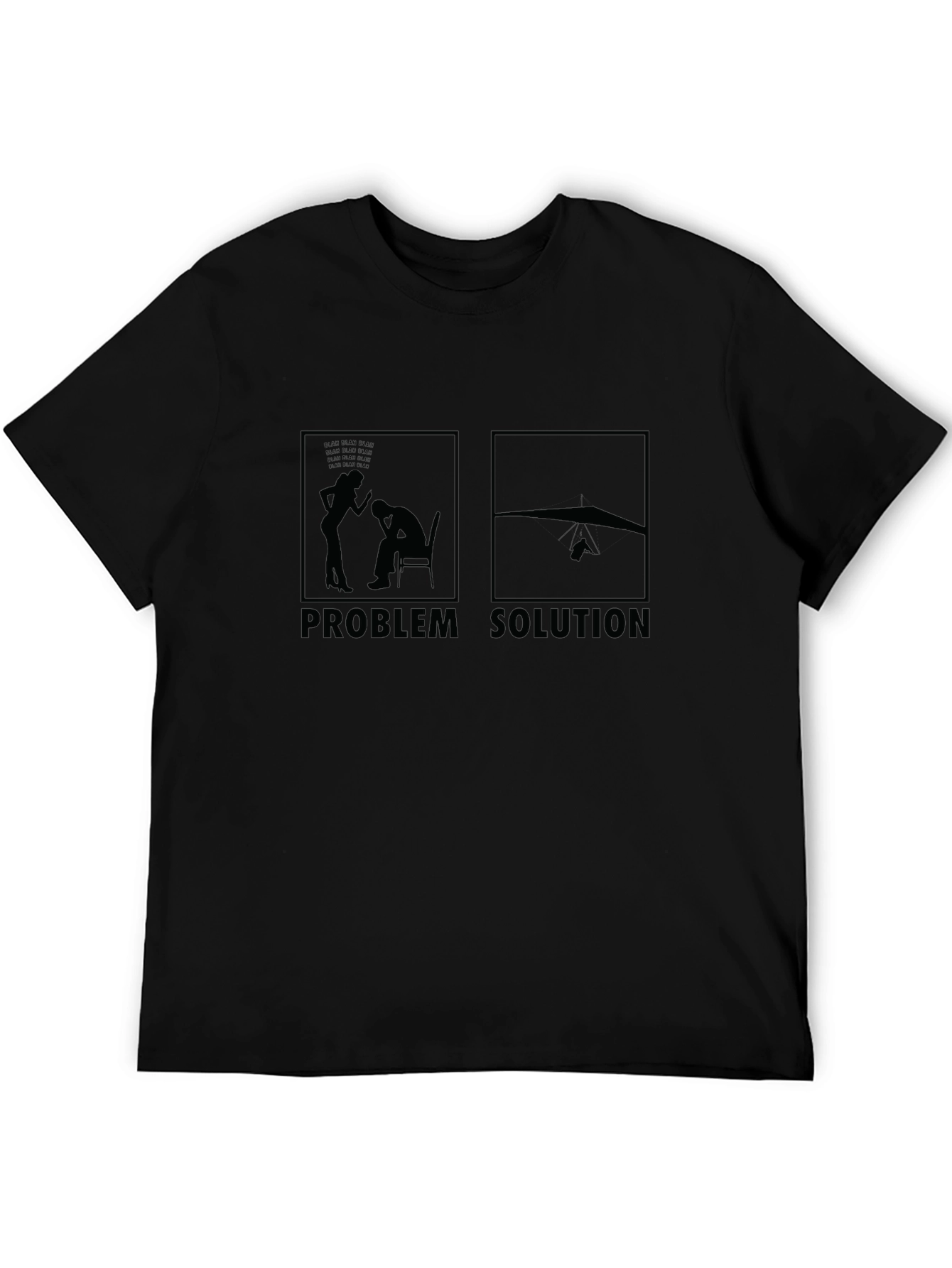 Hang Gliding Problem Solution T-Shirt - Black