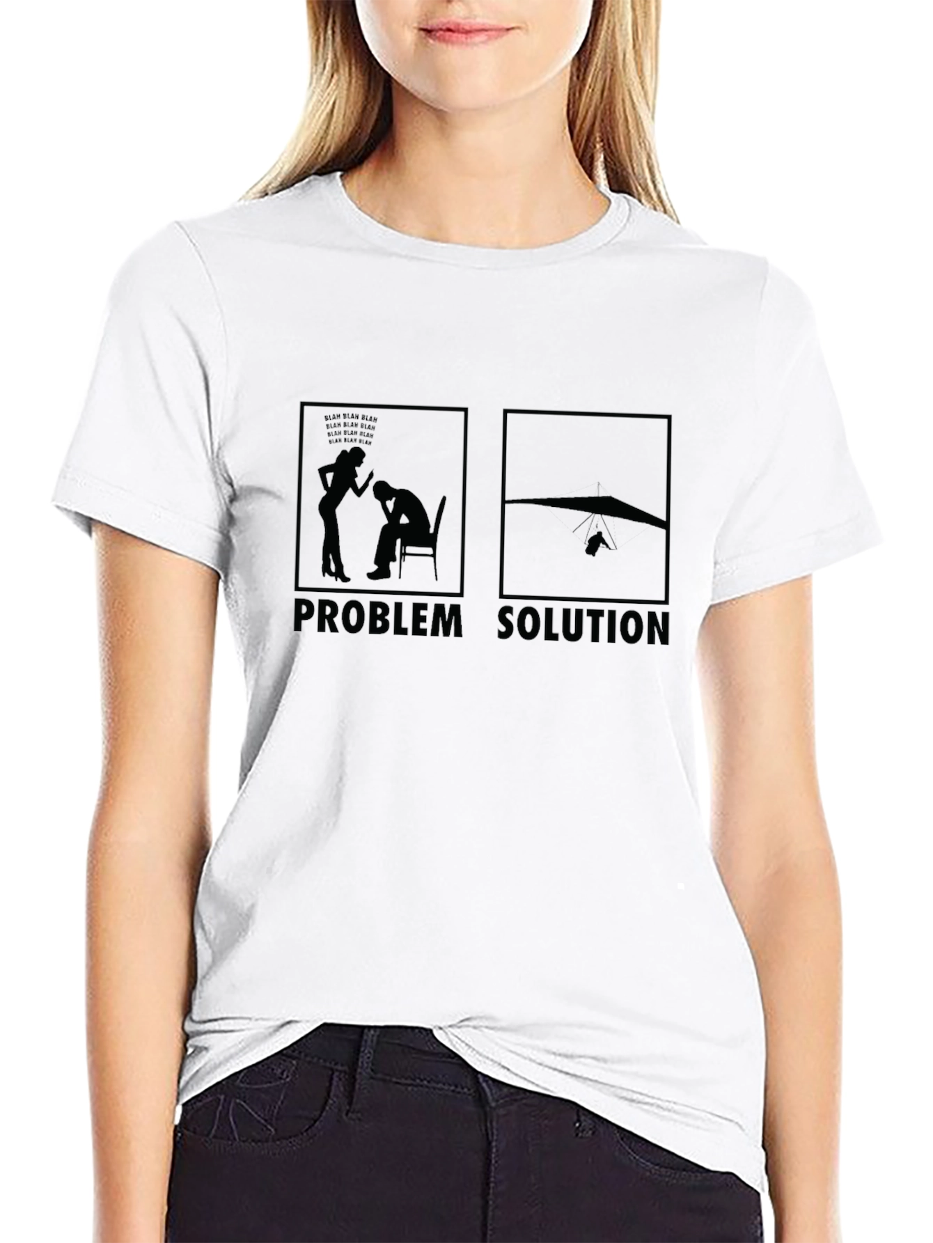 Hang Gliding Problem Solution T-Shirt - Black