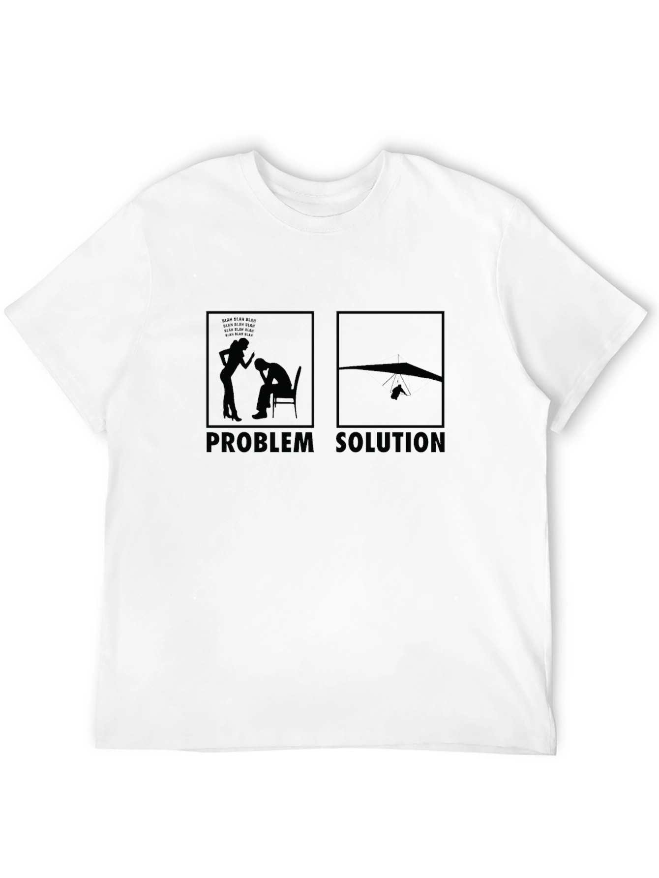 Hang Gliding Problem Solution T-Shirt - Black