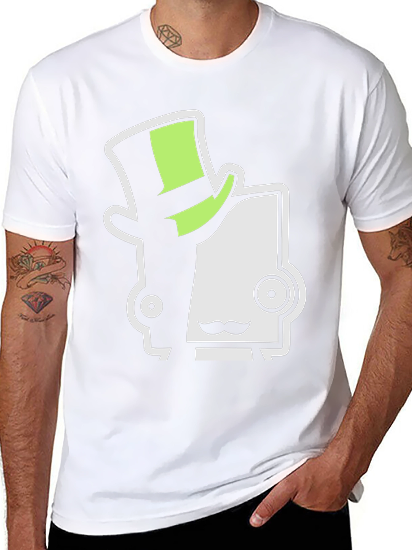 Unique Character Graphic Tee - Black Cotton Shirt