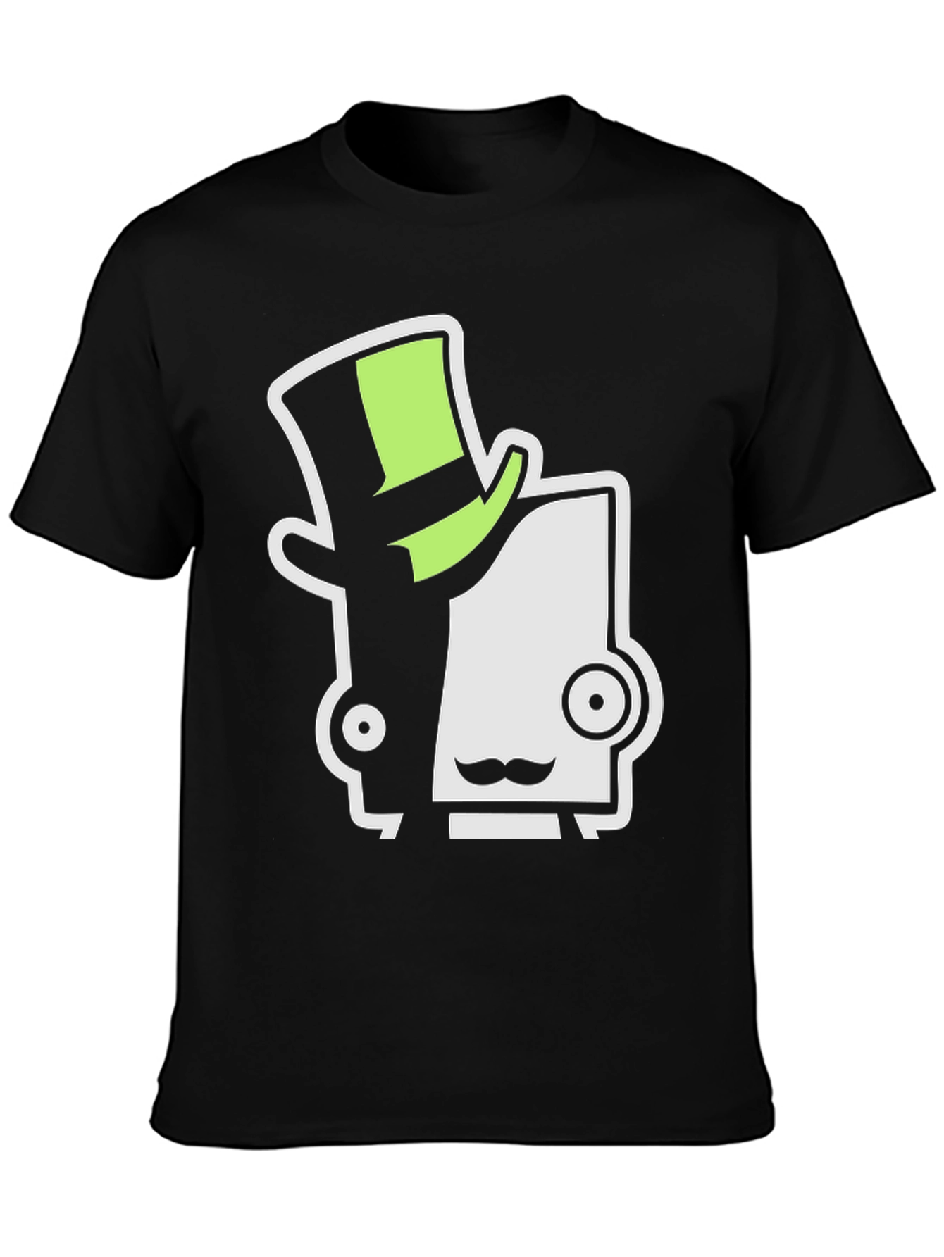 Unique Character Graphic Tee - Black Cotton Shirt