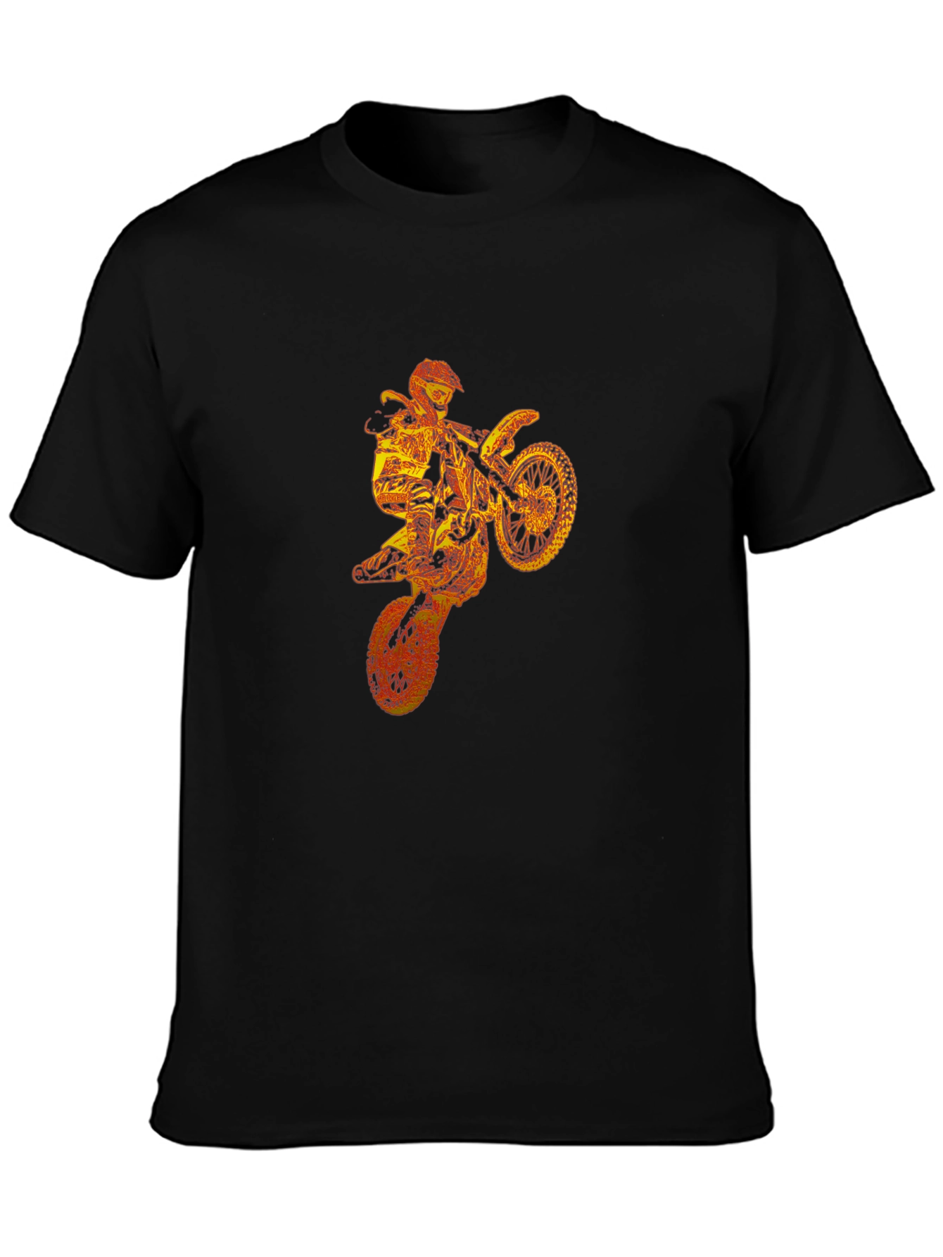 Motocross Rider Graphic Black T-Shirt