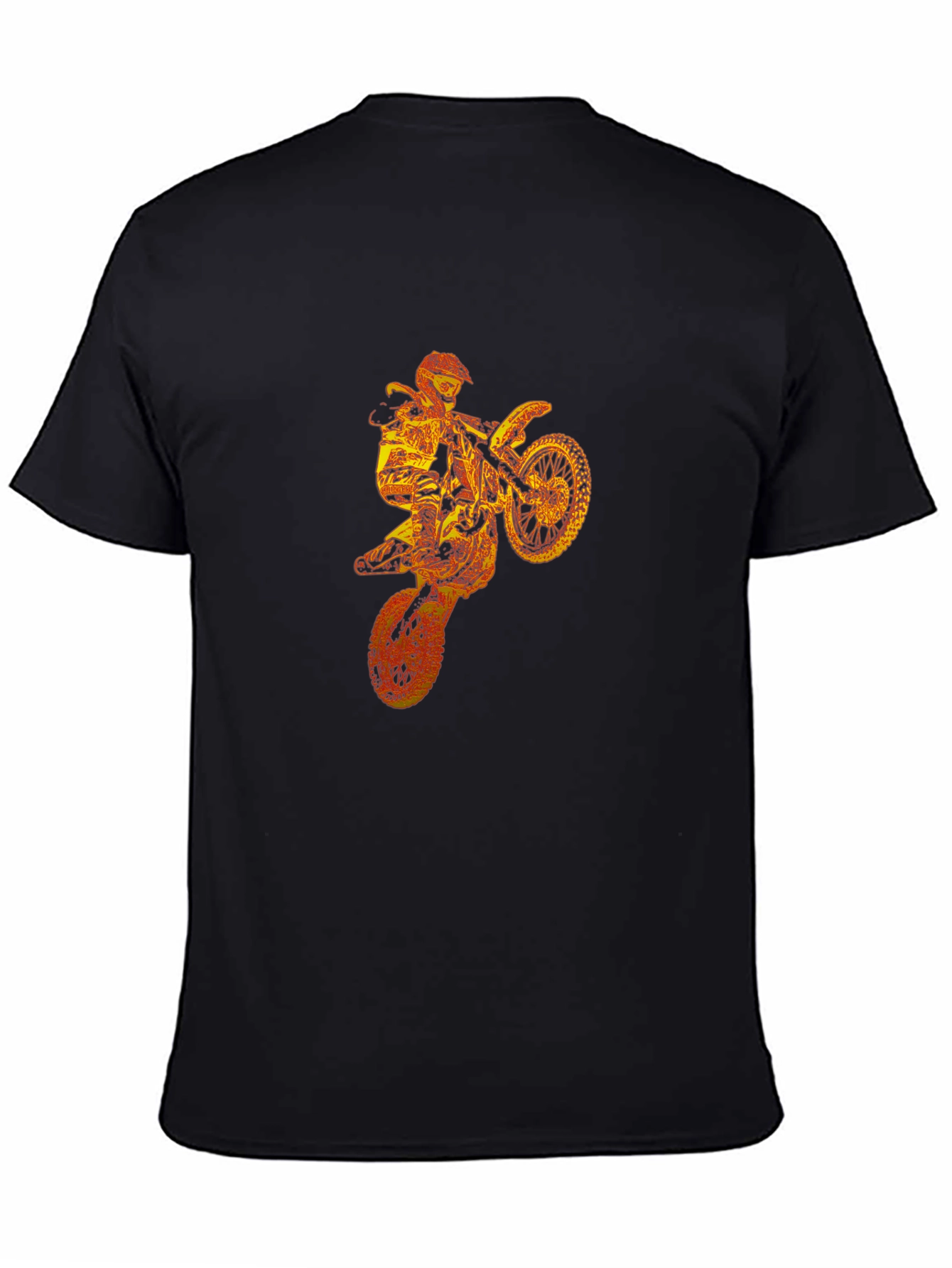 Motocross Rider Graphic Black T-Shirt