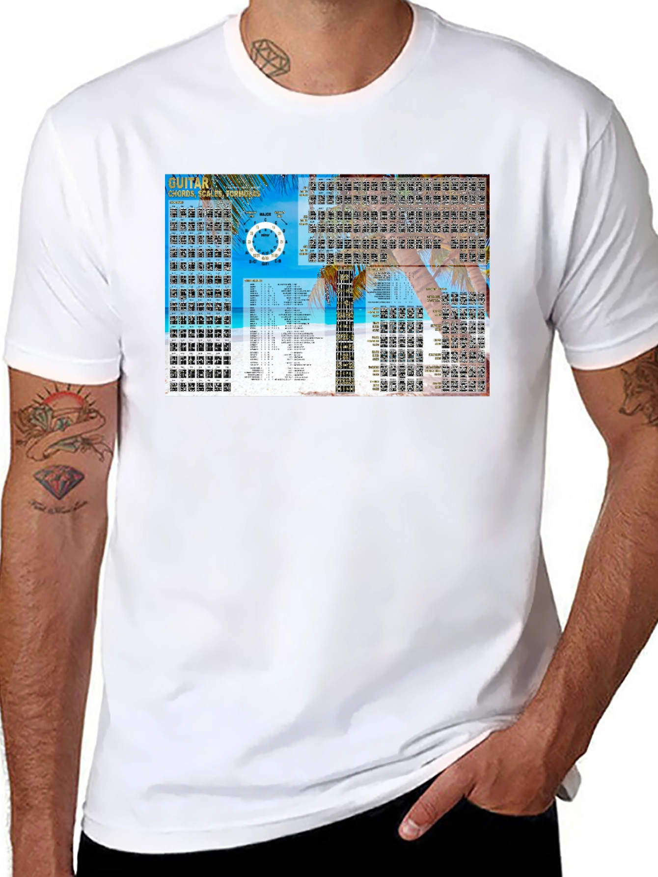 Guitar Chords & Scales Black T-Shirt