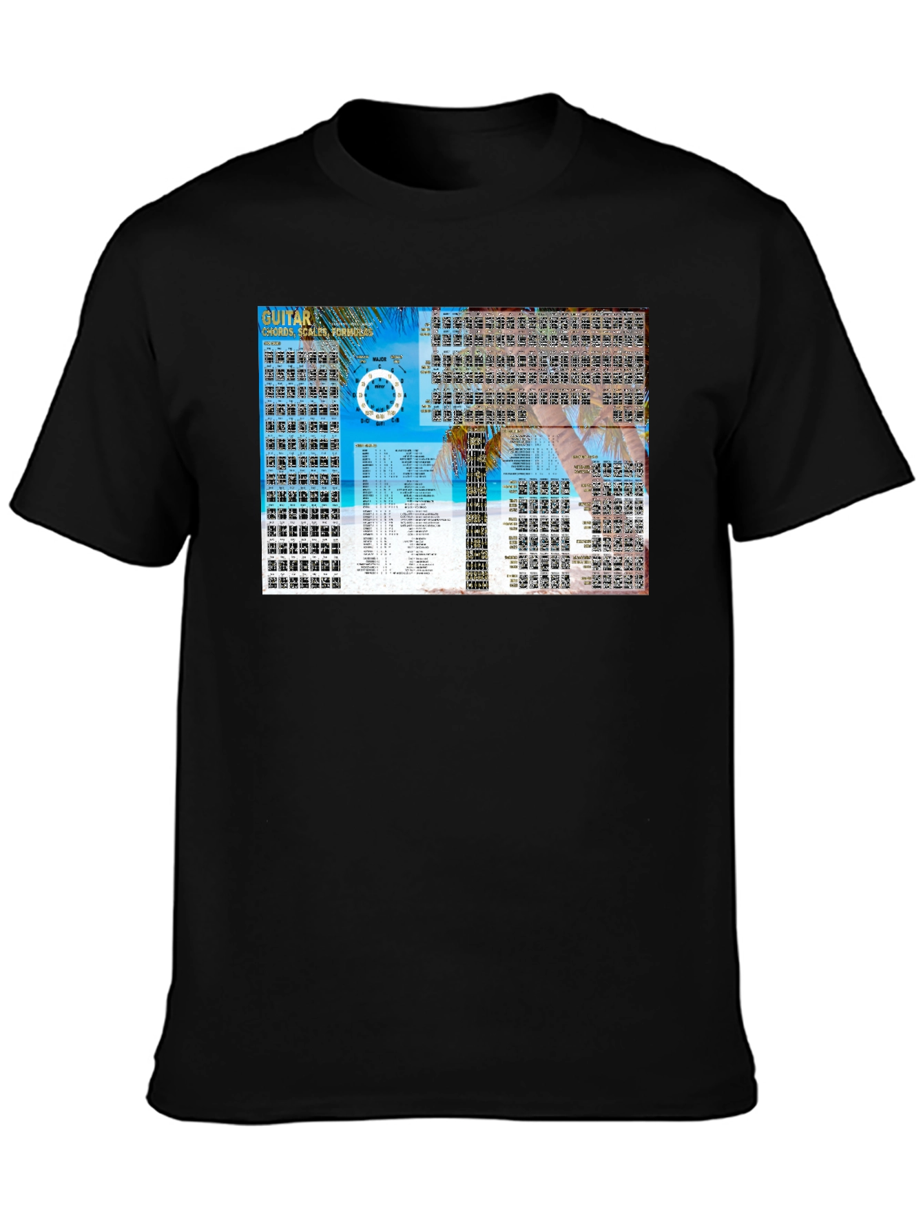 Guitar Chords & Scales Black T-Shirt