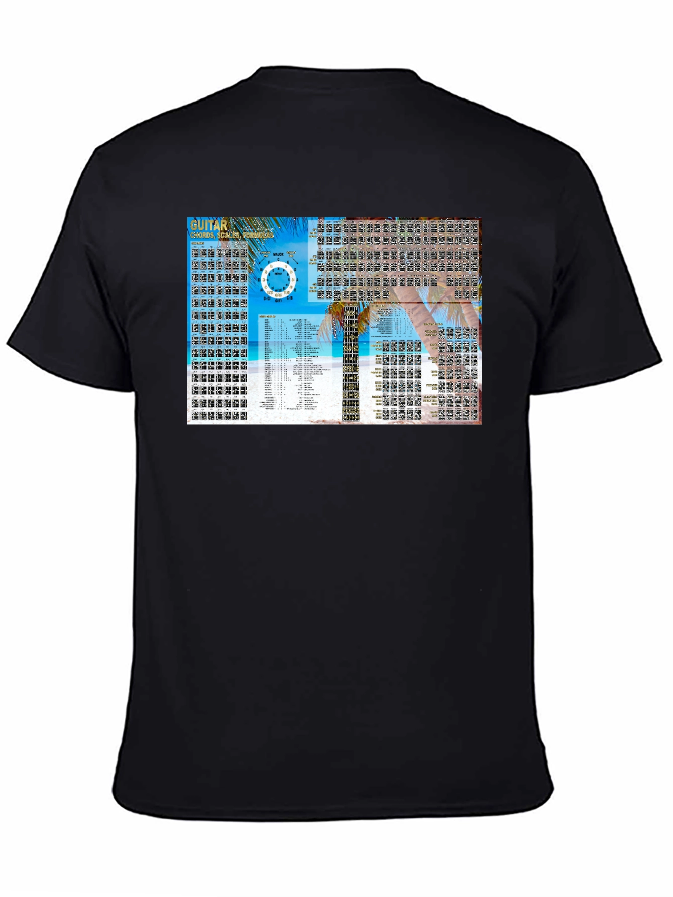 Guitar Chords & Scales Black T-Shirt