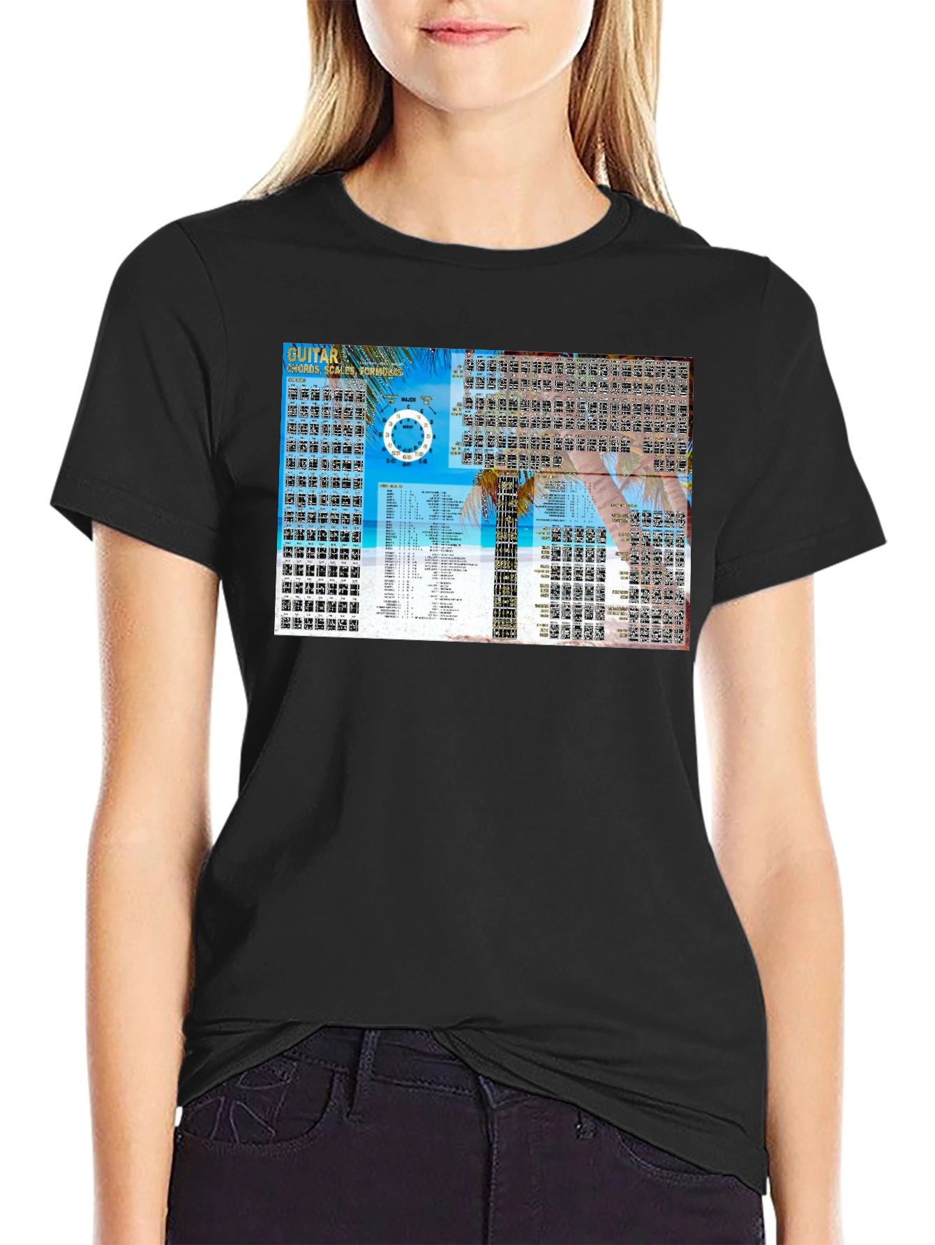 Guitar Chords & Scales Black T-Shirt