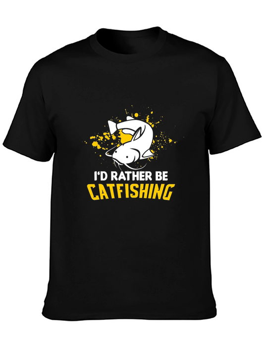 Id Rather Be Catfishing Graphic T-Shirt