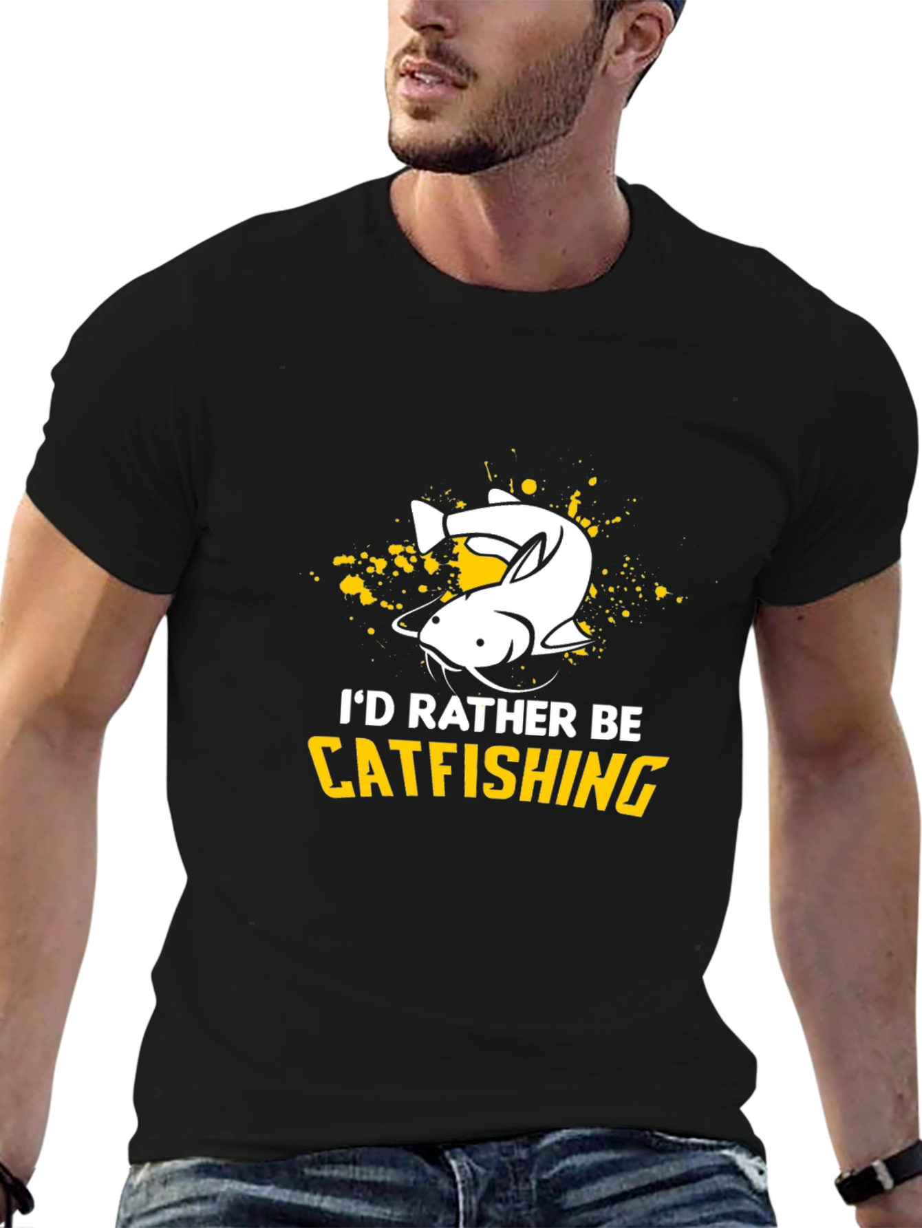 Id Rather Be Catfishing Graphic T-Shirt