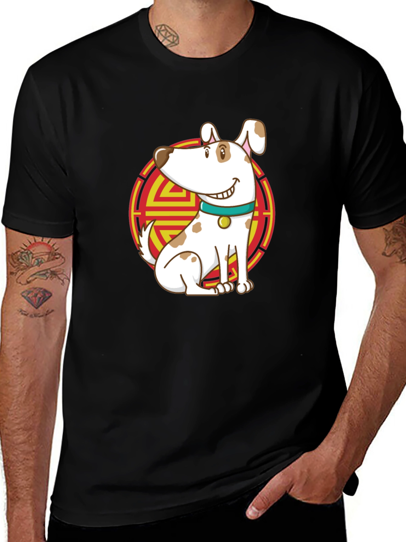 Dog Graphic Tee - Chinese New Year Style