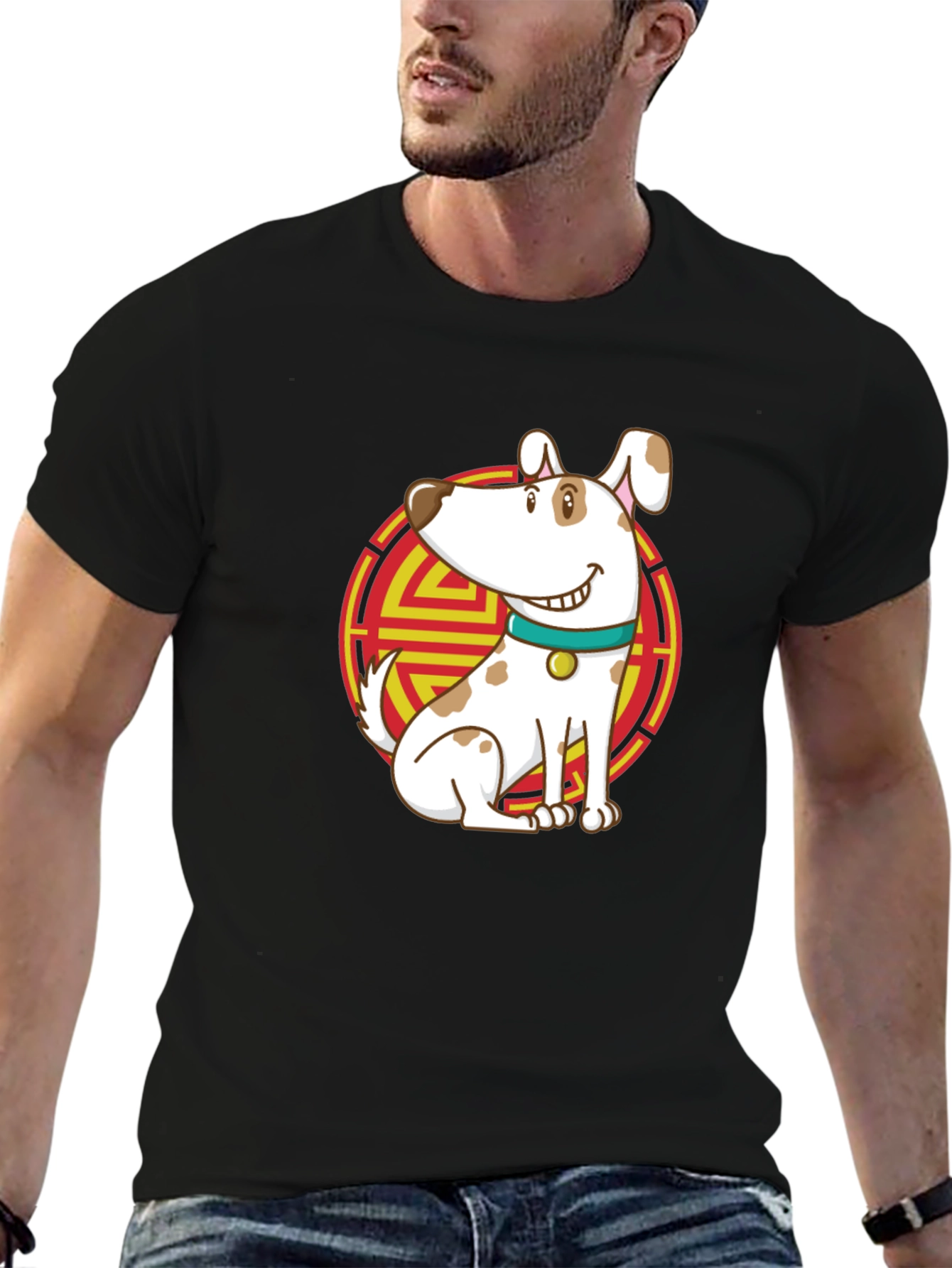 Dog Graphic Tee - Chinese New Year Style