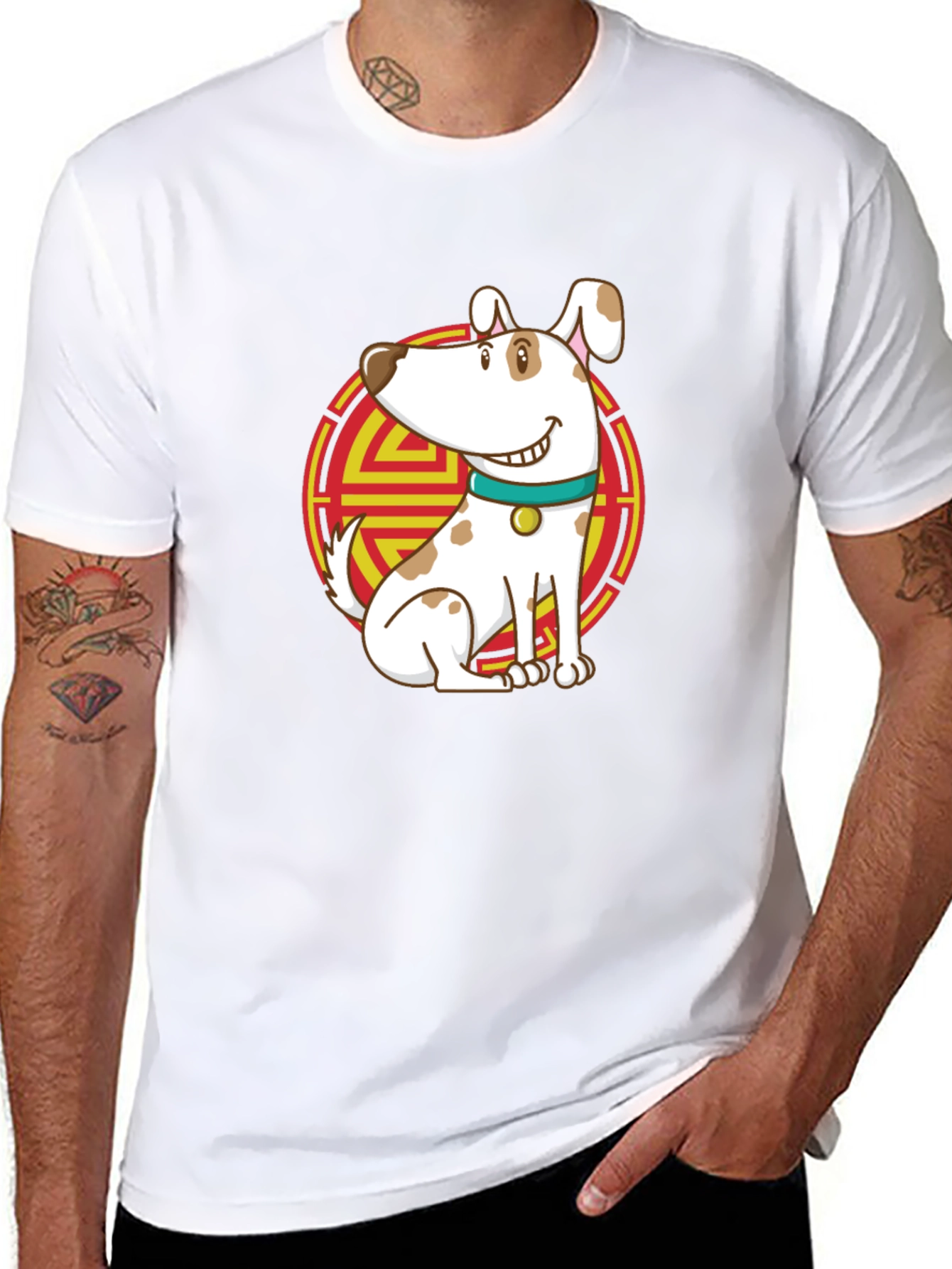 Dog Graphic Tee - Chinese New Year Style
