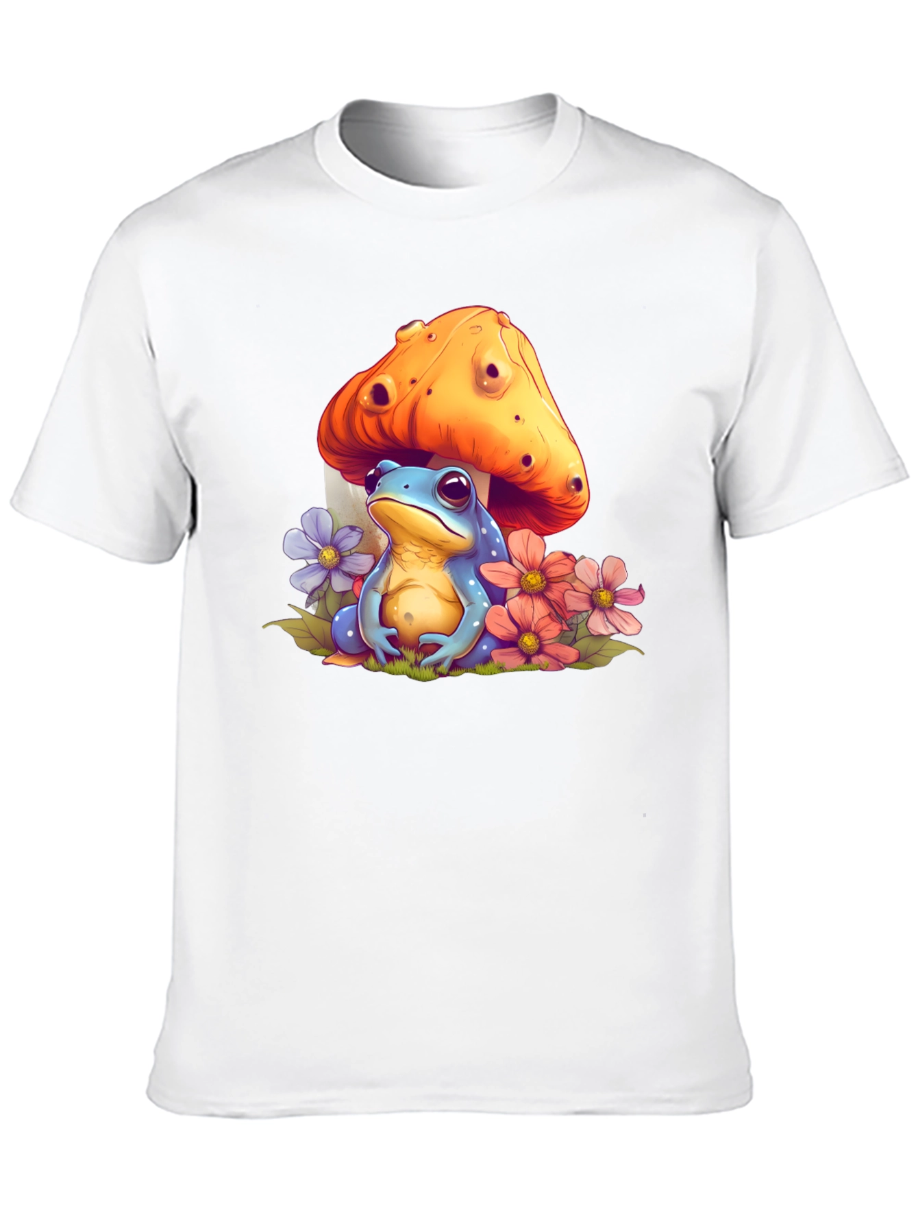 Frog Mushroom Black T-Shirt