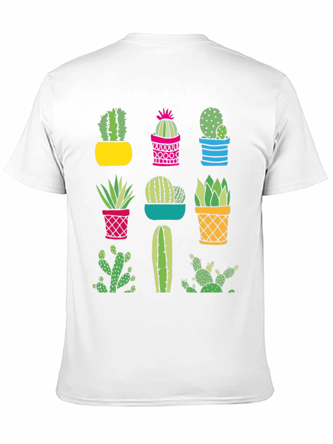 Cactus Graphic Print Crew Neck T-Shirt