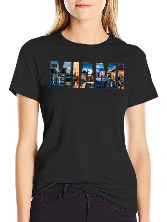 Miami Graphic Print Crew Neck T-Shirt
