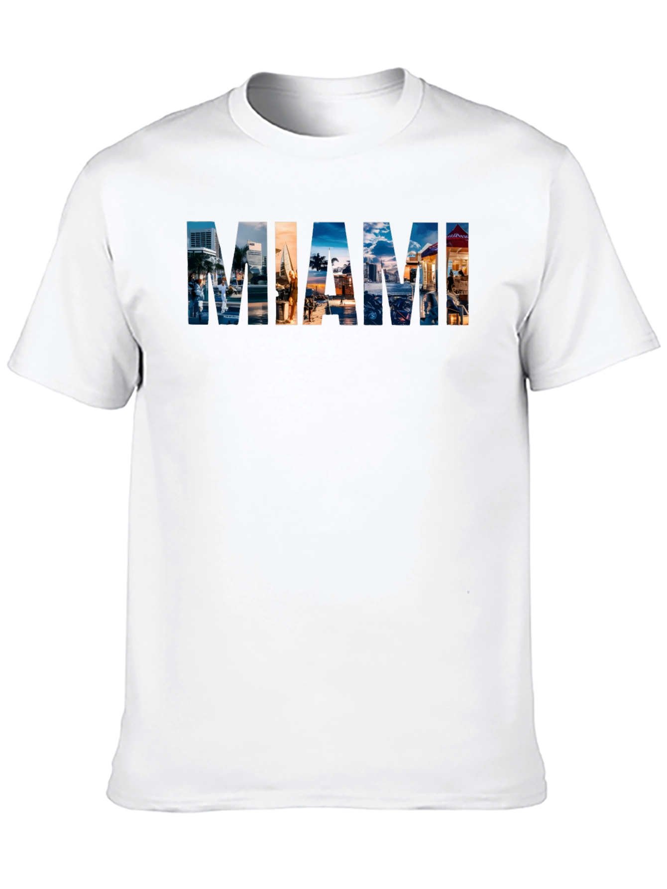Miami Graphic Print Crew Neck T-Shirt