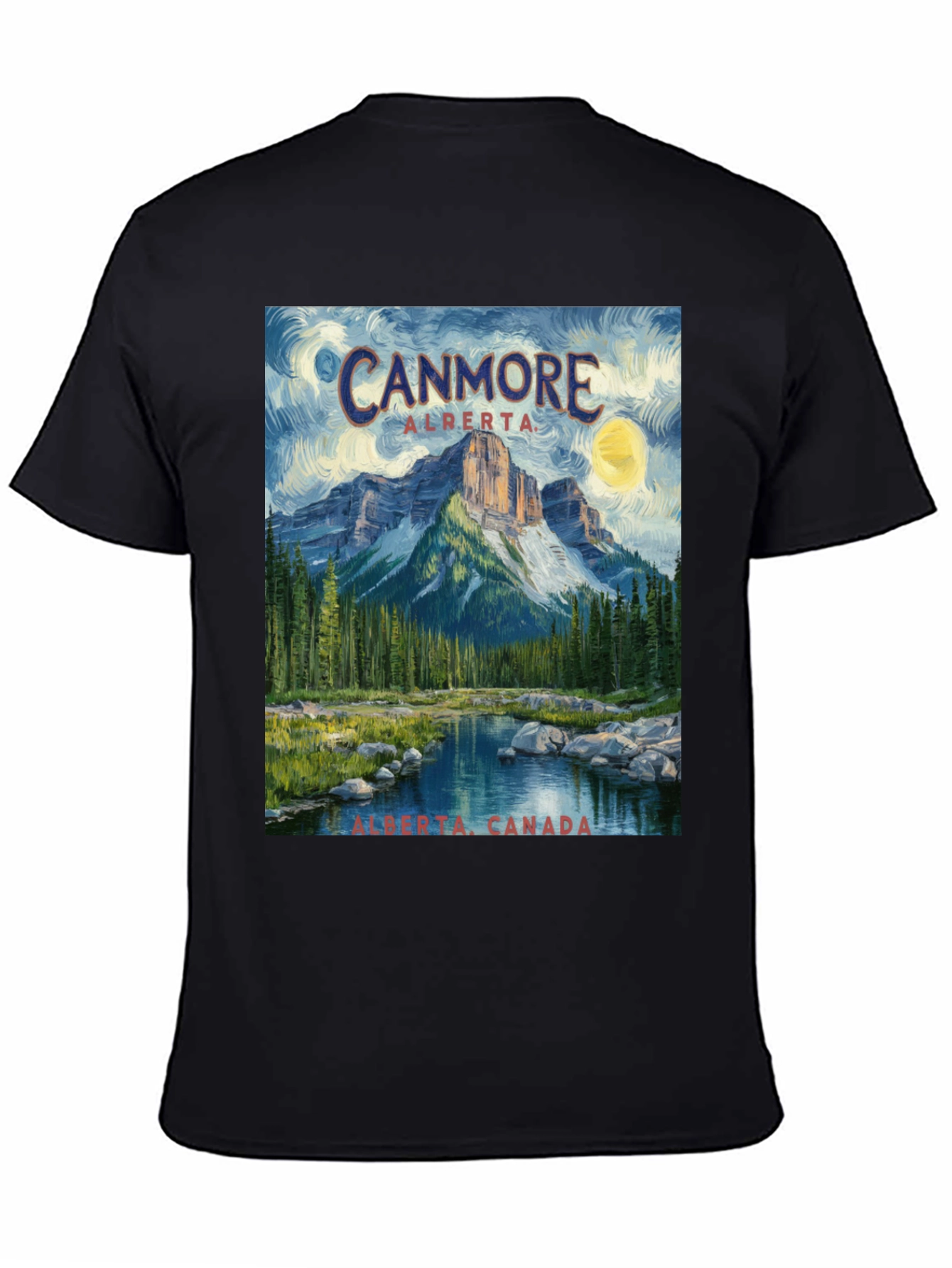 Canmore Alberta T-Shirt - Mountain Scene