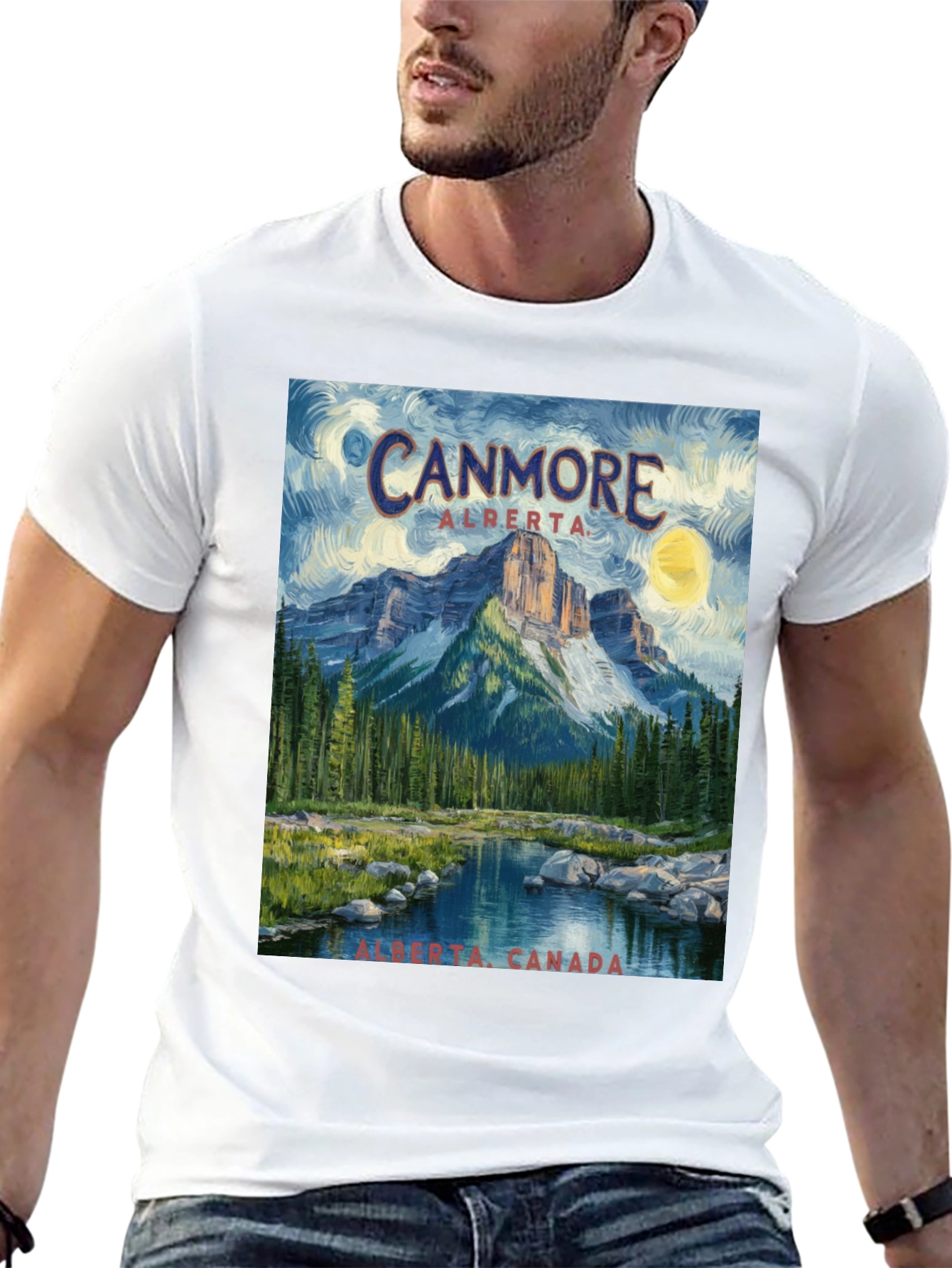 Canmore Alberta T-Shirt - Mountain Scene