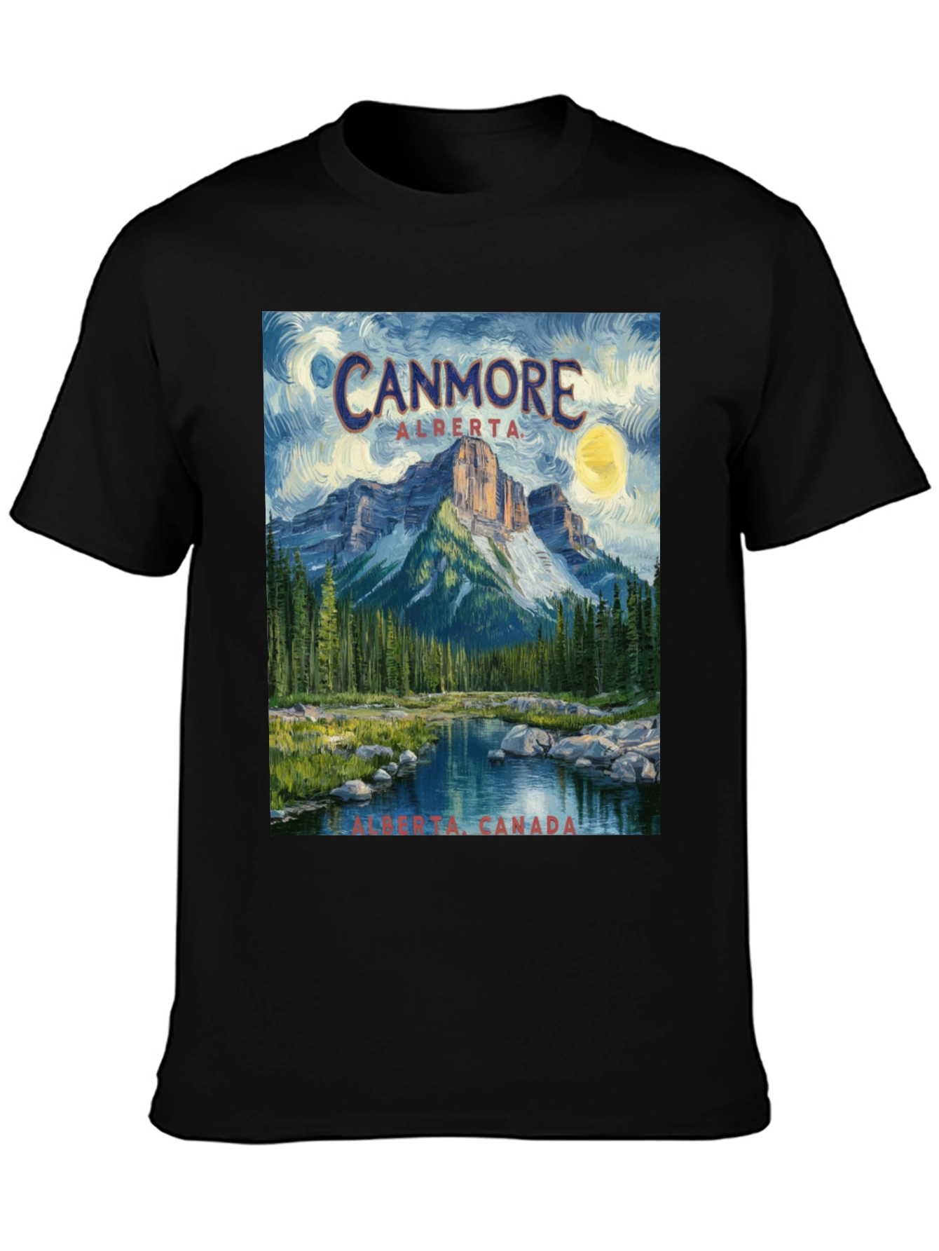 Canmore Alberta T-Shirt - Mountain Scene
