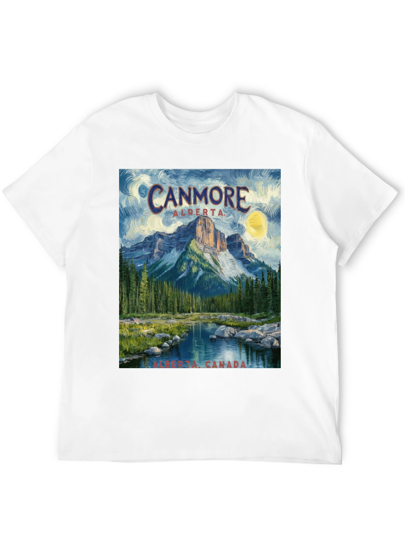 Canmore Alberta T-Shirt - Mountain Scene