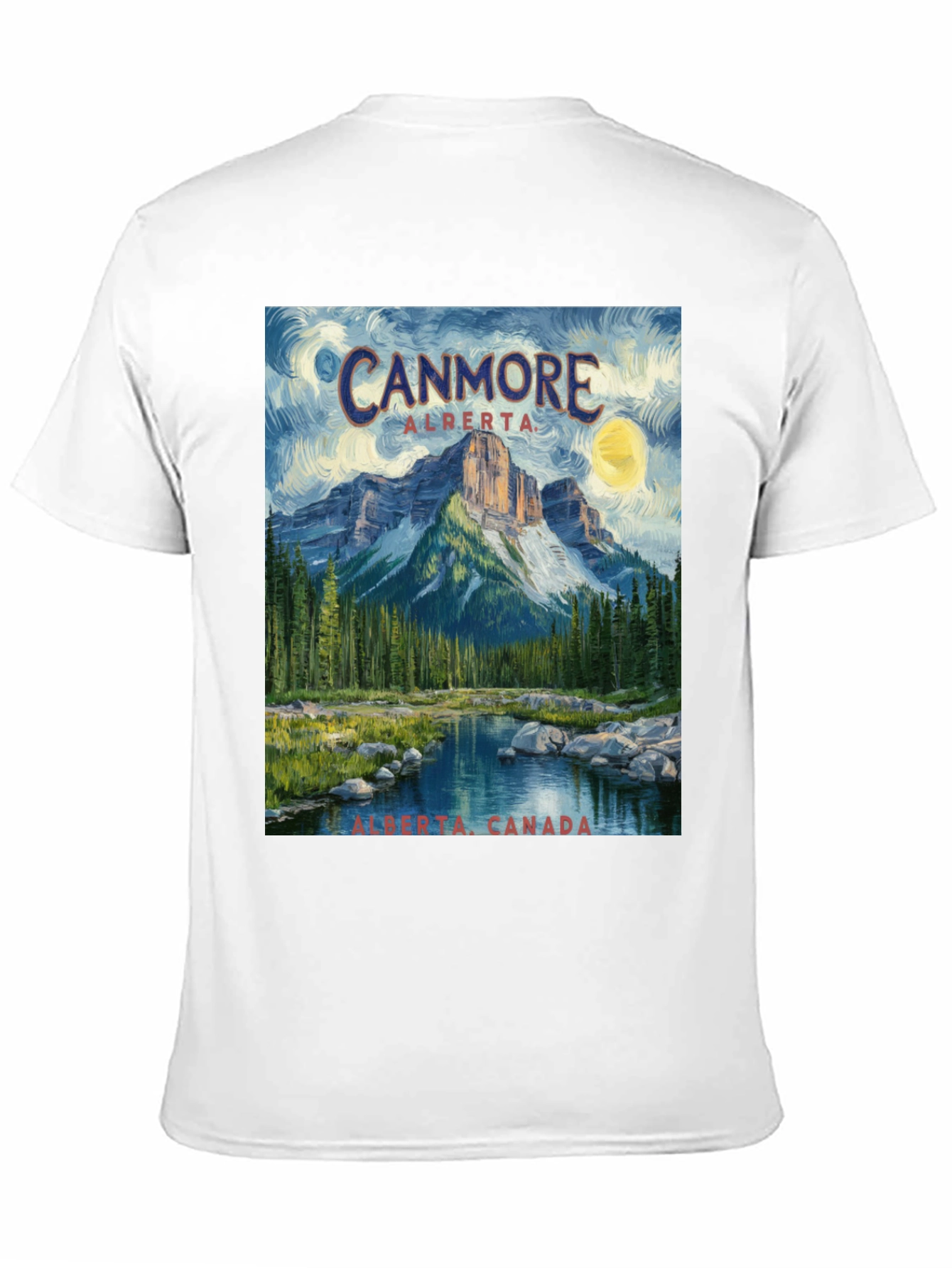 Canmore Alberta T-Shirt - Mountain Scene