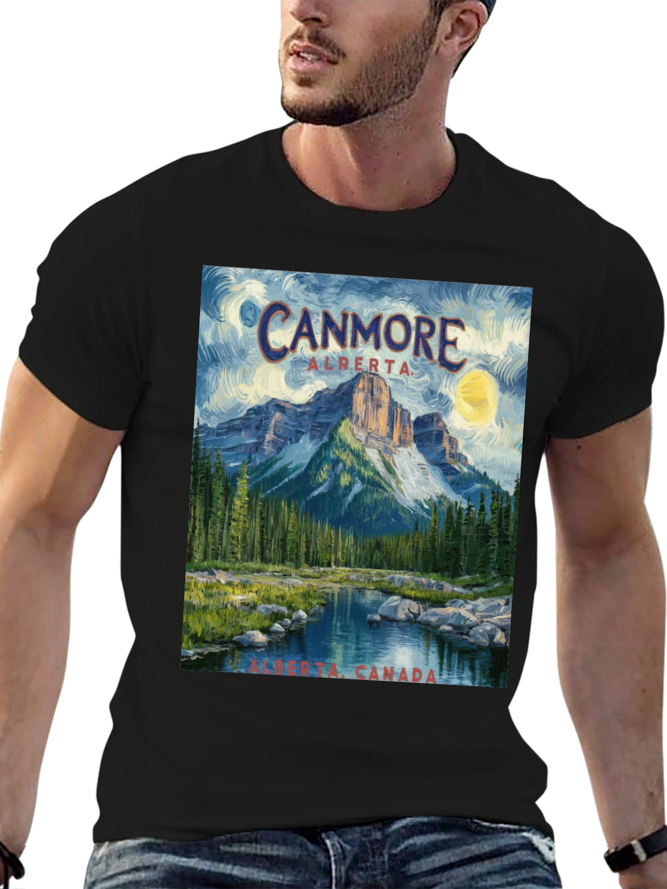 Canmore Alberta T-Shirt - Mountain Scene