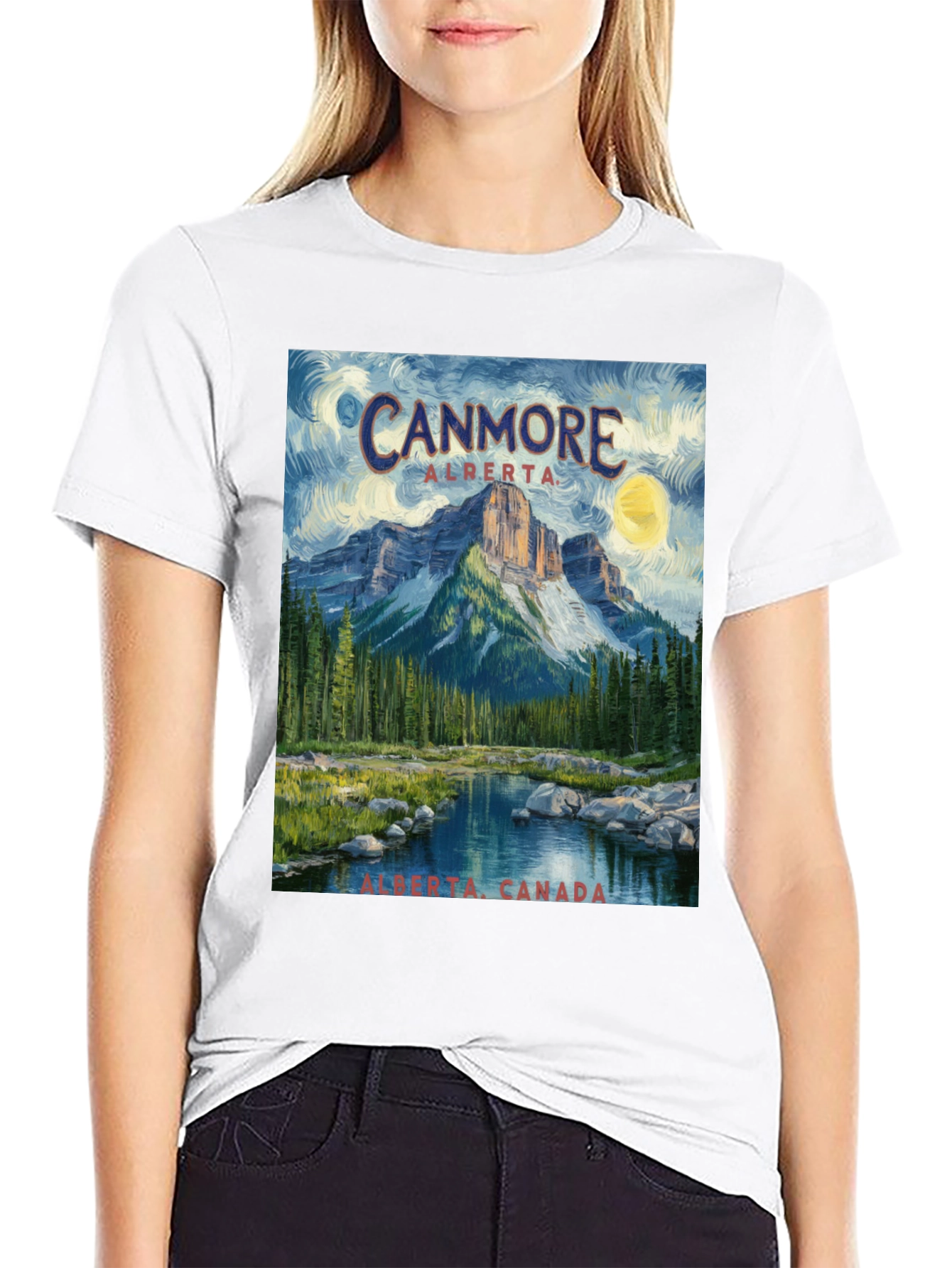 Canmore Alberta T-Shirt - Mountain Scene