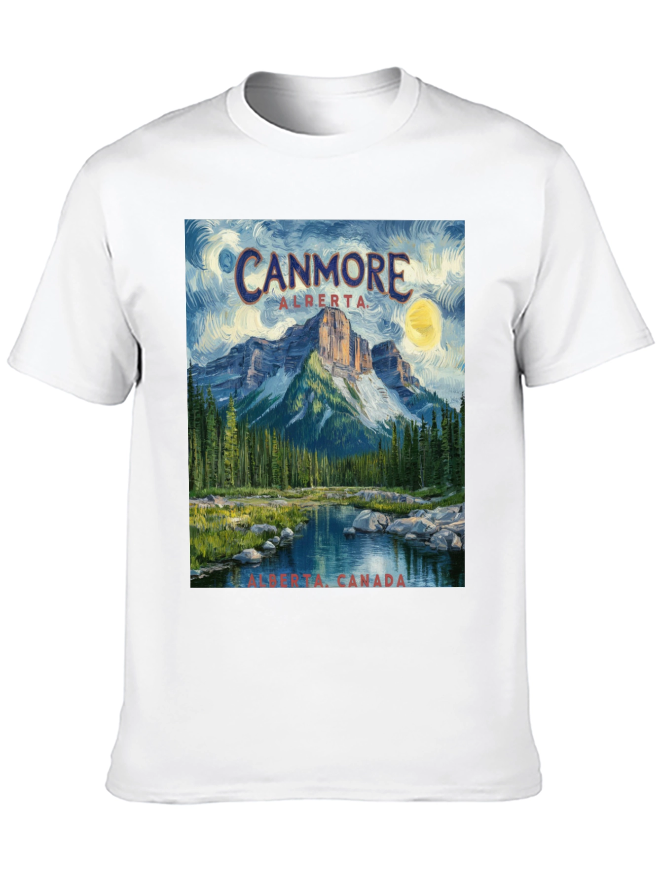 Canmore Alberta T-Shirt - Mountain Scene