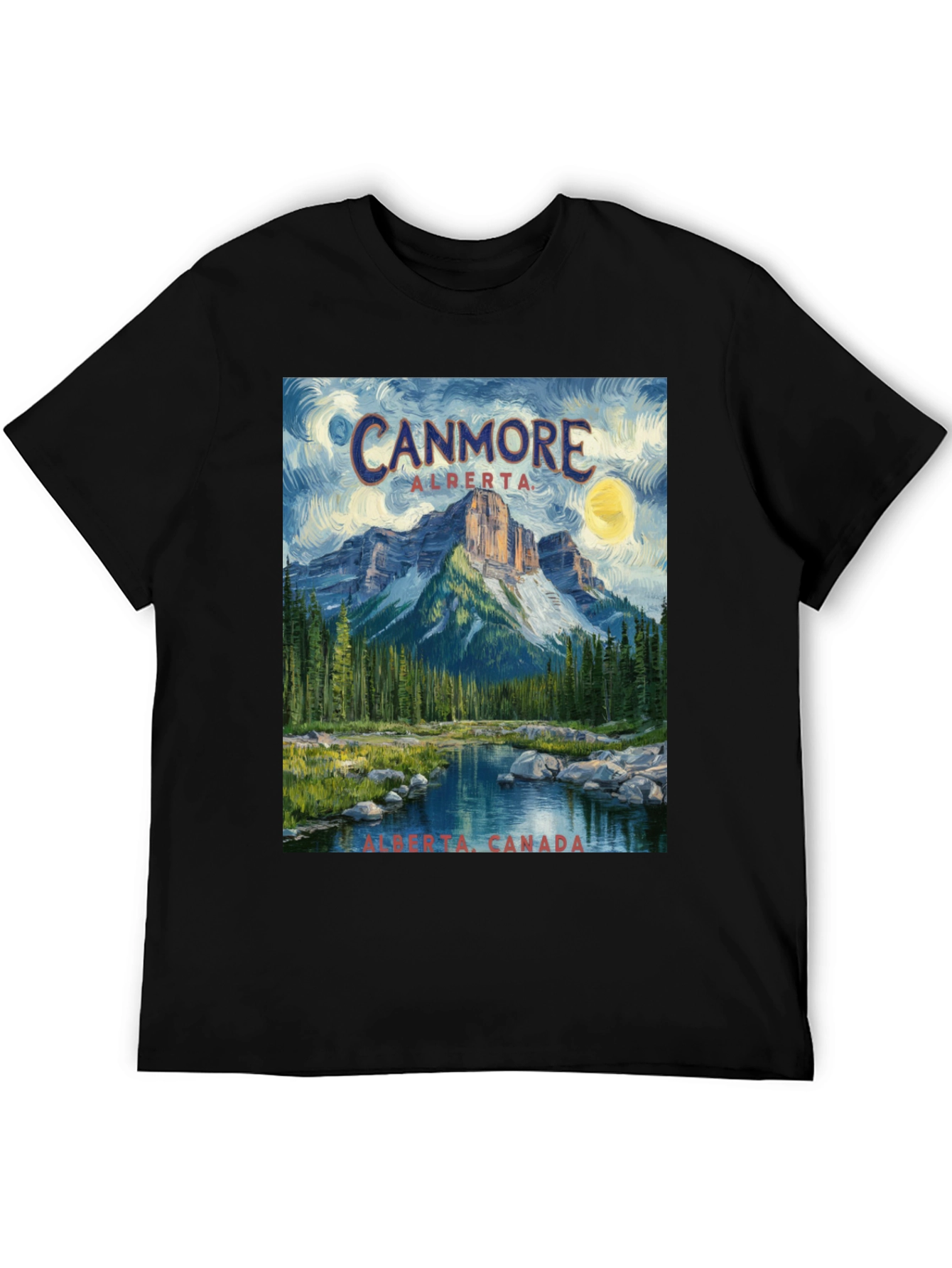 Canmore Alberta T-Shirt - Mountain Scene
