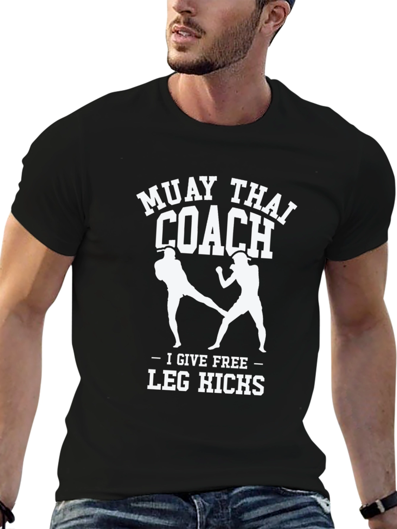 Muay Thai Coach T-Shirt - Free Leg Kicks!