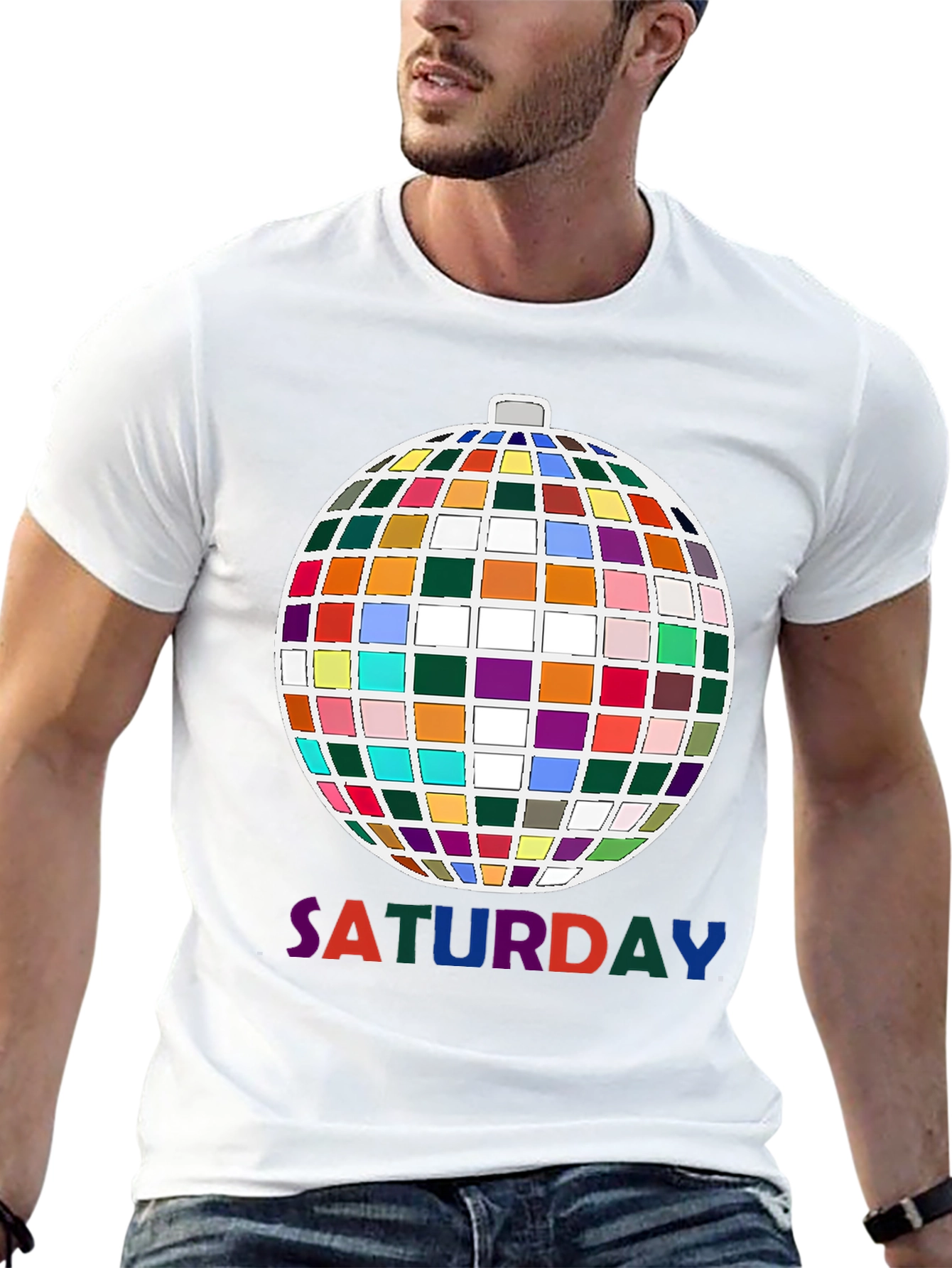 Saturday Disco Ball Graphic Tee