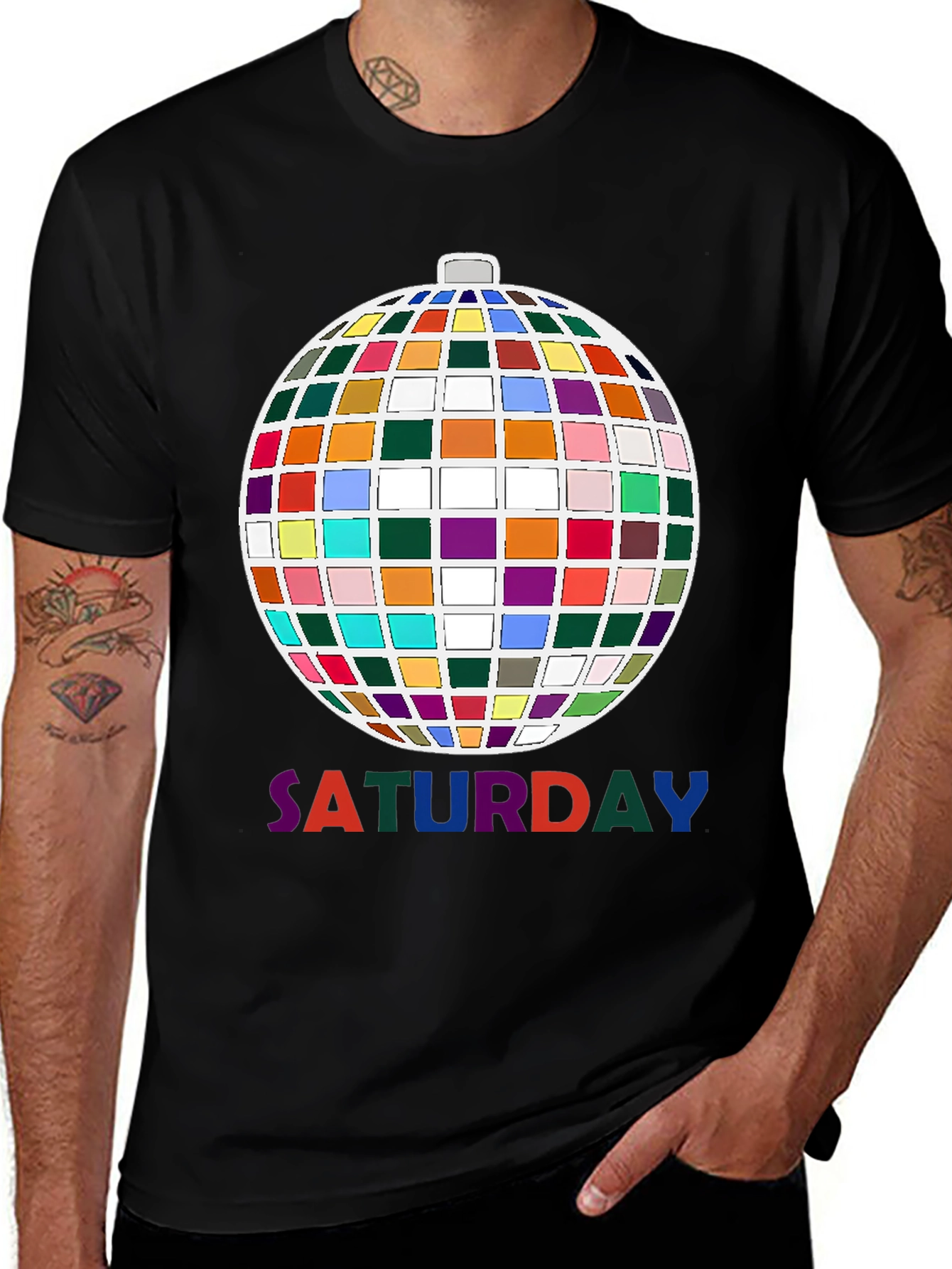 Saturday Disco Ball Graphic Tee